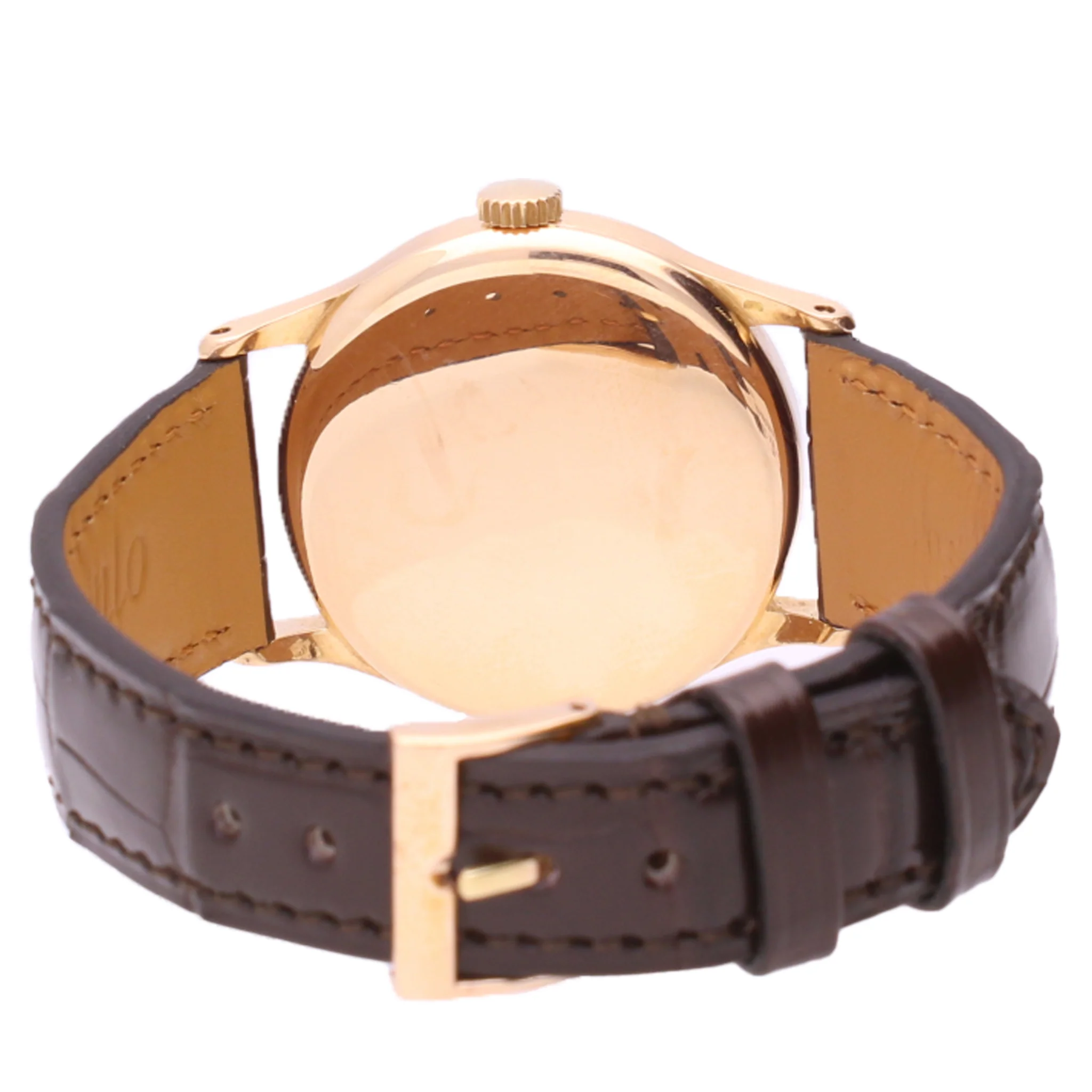 18ct rose gold Patek Philippe ref. 570 Calatravone wristwatch. Made 1946 - Image 4