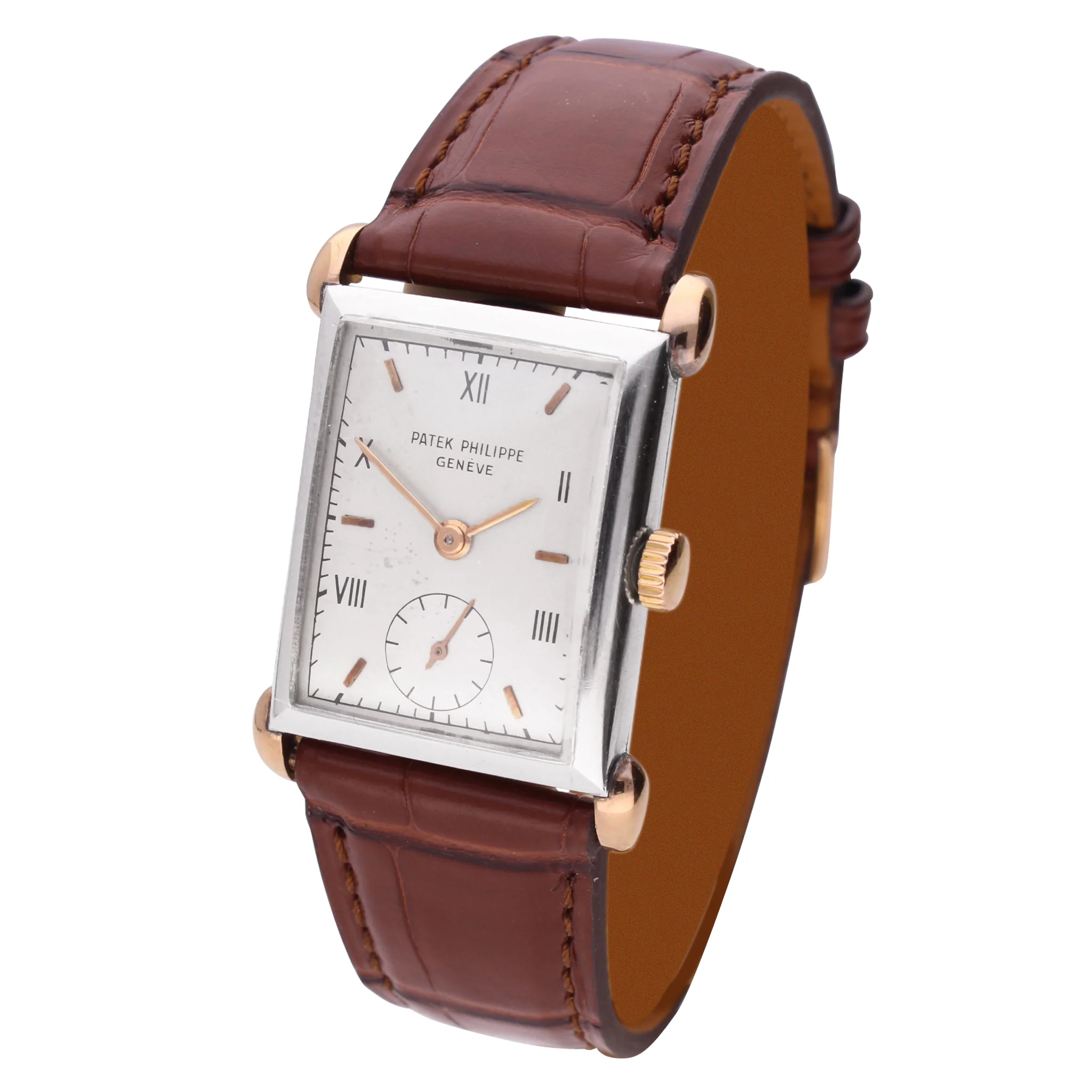 18ct rose gold & steel Patek Philippe, reference 1530/1 wristwatch. Made 1942 - Image 2