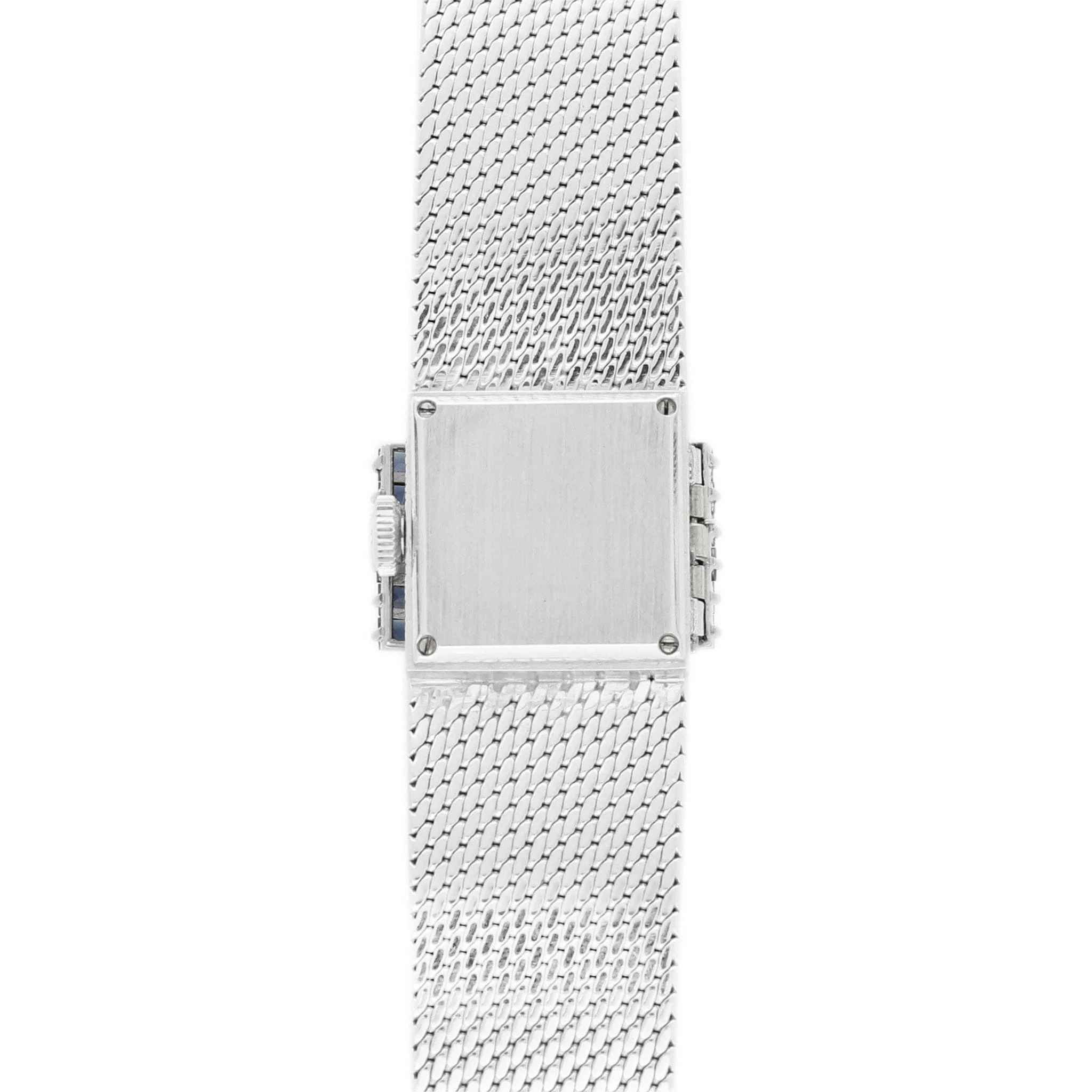 18ct white gold Patek Philippe ref. 3319 diamond & sapphire set bracelet watch. Made 1967 - Image 5