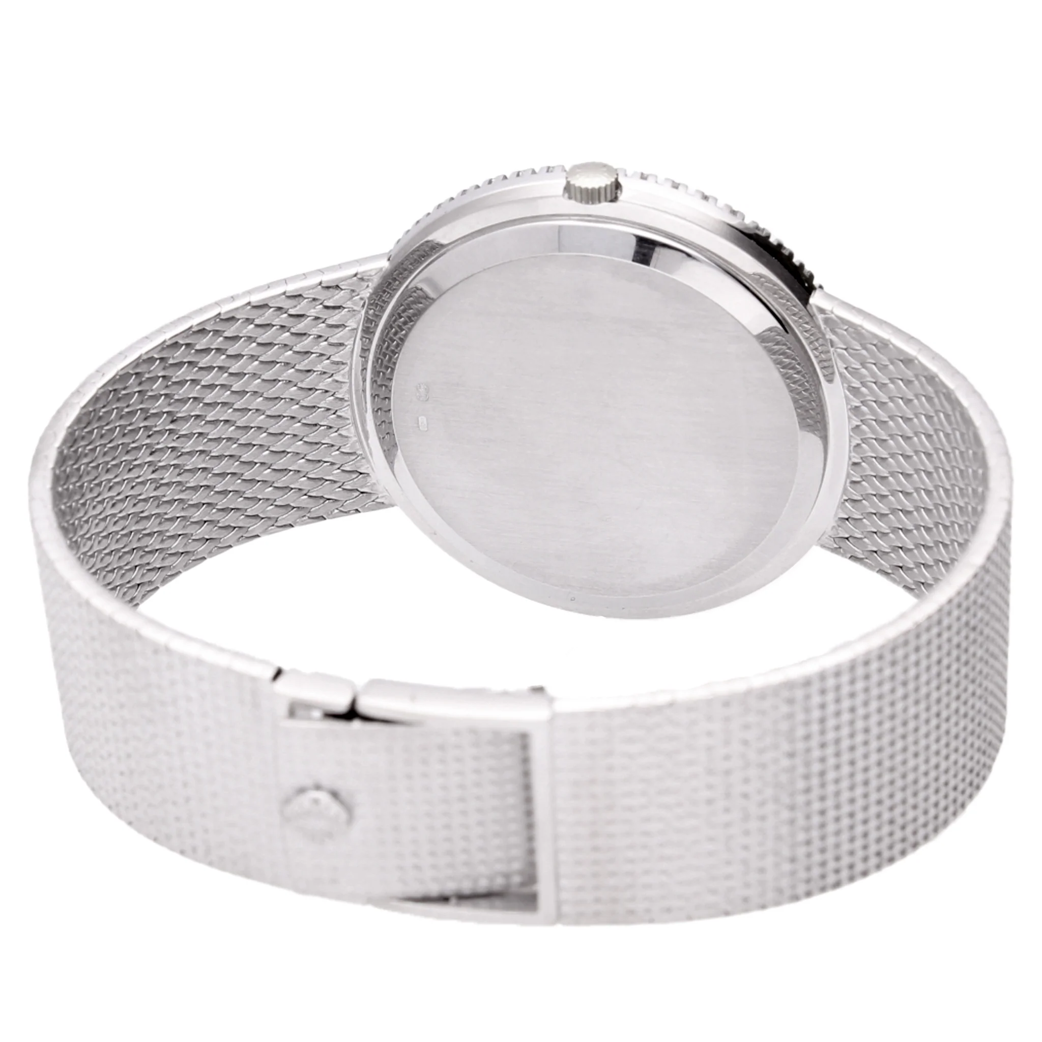 18ct white gold Patek Philippe ref. 3588/7 Automatic bracelet watch with cobalt blue dial. Made 1978 - Image 4