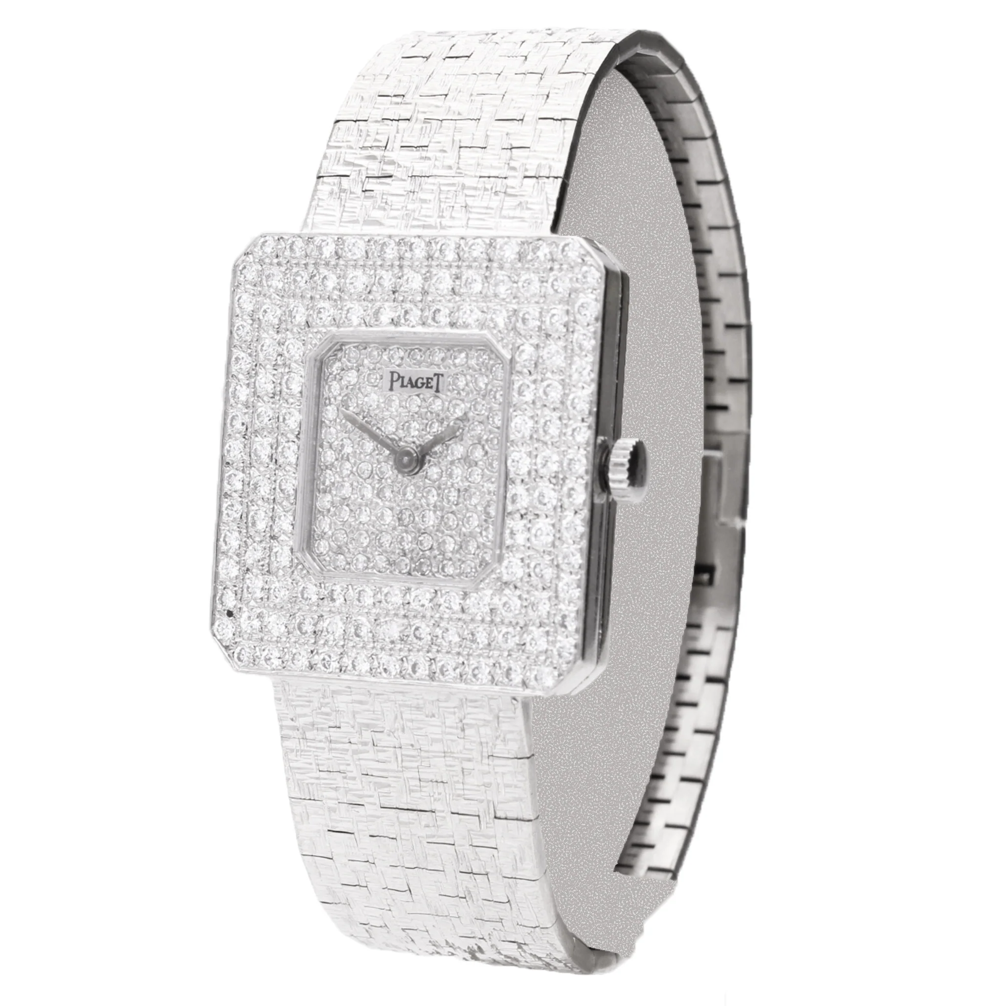18ct white gold Piaget ref. 99045 'Protocole' diamond set bracelet watch. Made 1970's - Image 2