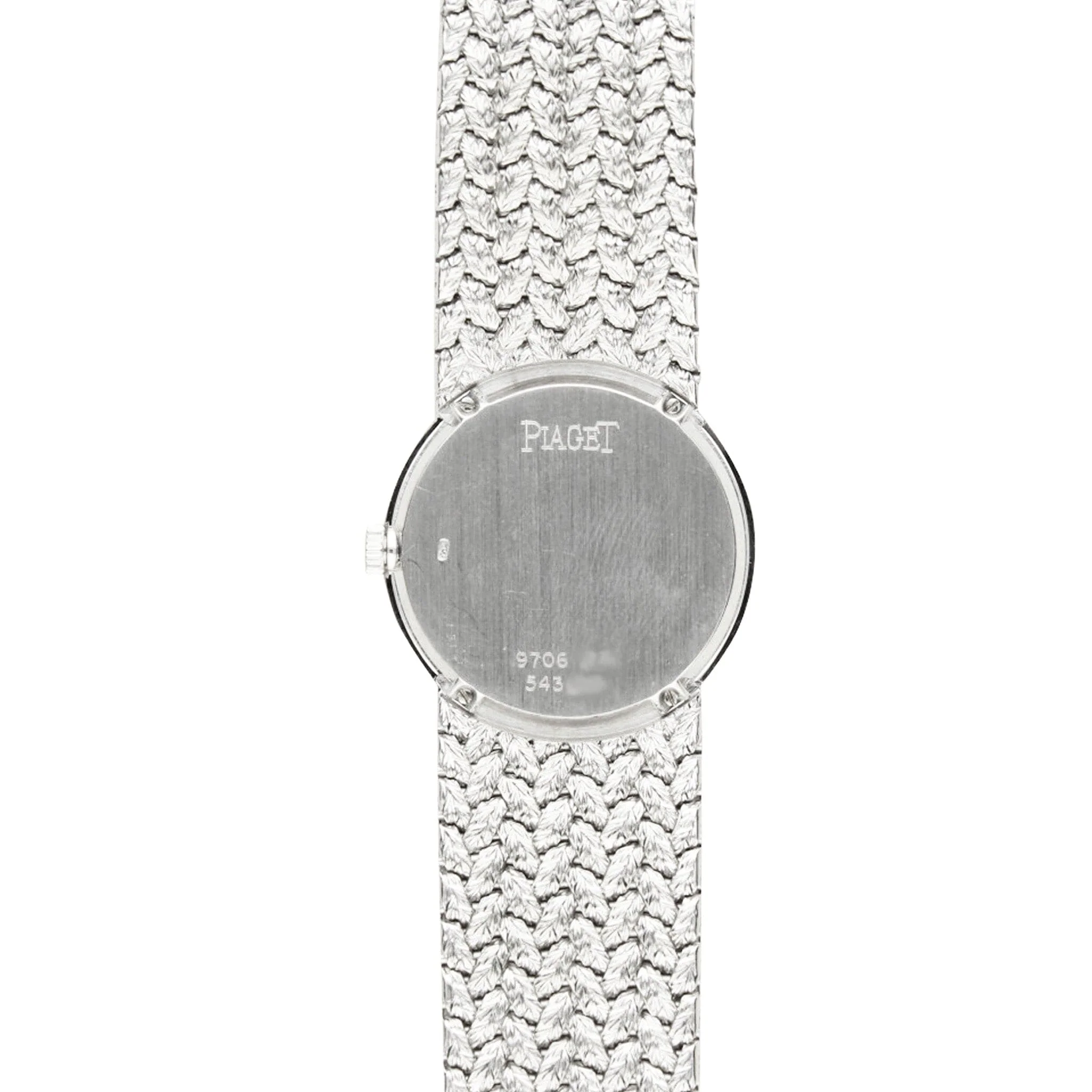 18ct white gold and diamond set Piaget ref. 9706 bracelet watch. Made 1970's - Image 4