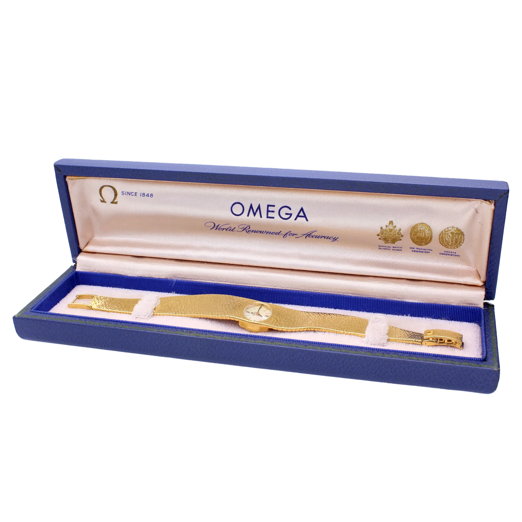 18ct yellow gold OMEGA bracelet watch with Mother of Pearl dial. Made 1970 - Image 5