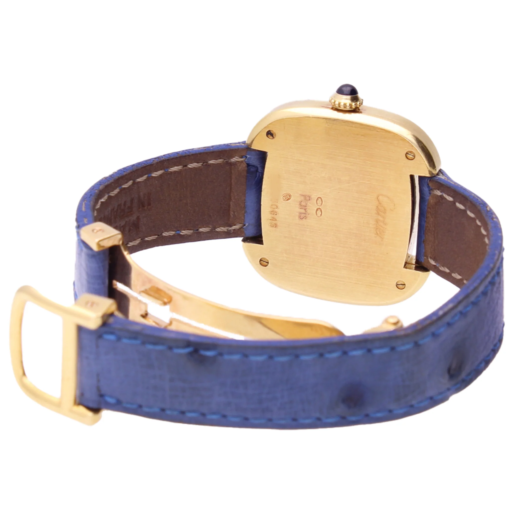 18ct yellow gold Cartier ref. 78085 'Gondole' square wristwatch. Made 1970 - Image 4