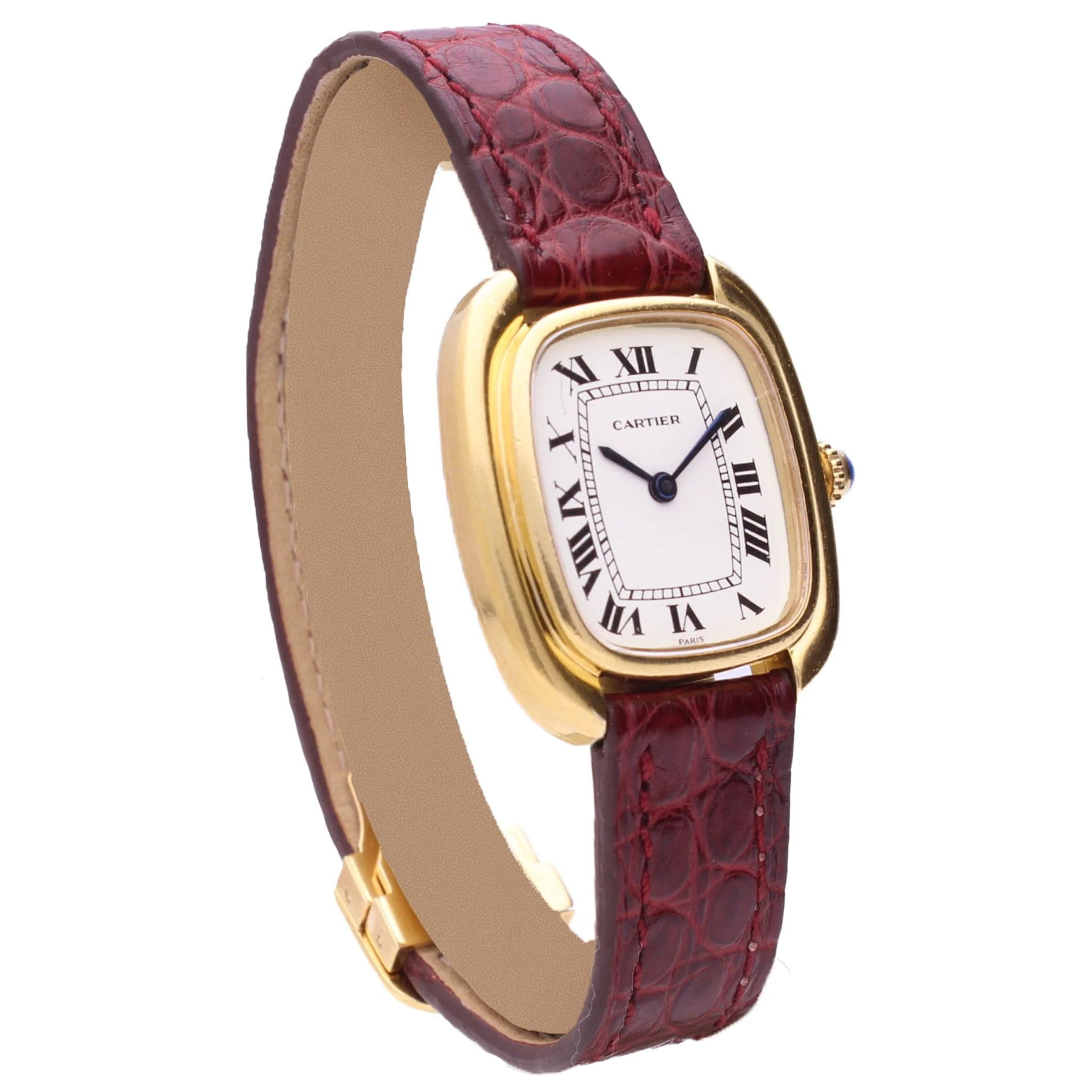 18ct yellow gold Cartier ref. 78079 'Gondole' wristwatch. Made 1970 - Image 3