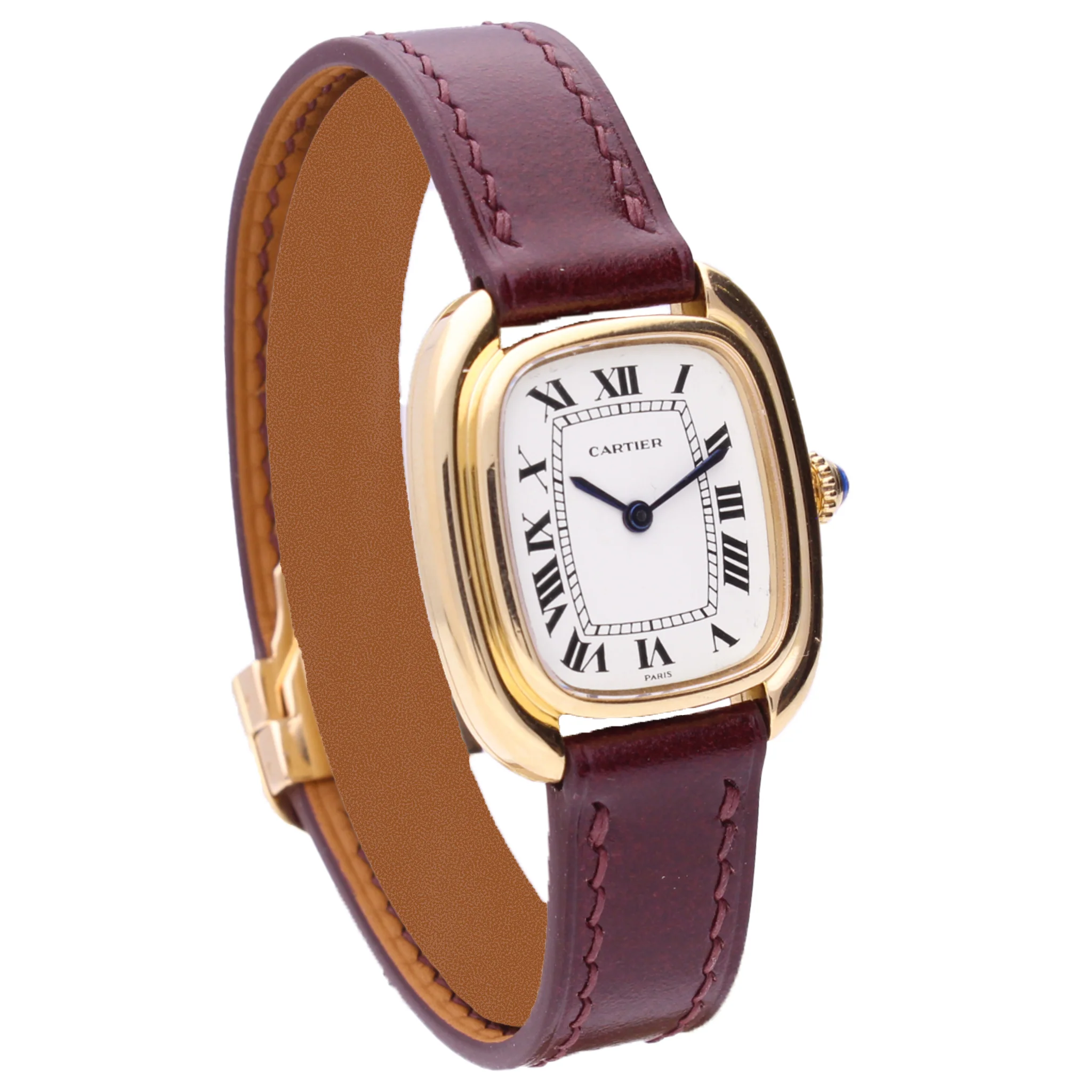 18ct yellow gold Cartier ref. 78079 Gondole wristwatch. Made 1970 - Image 3
