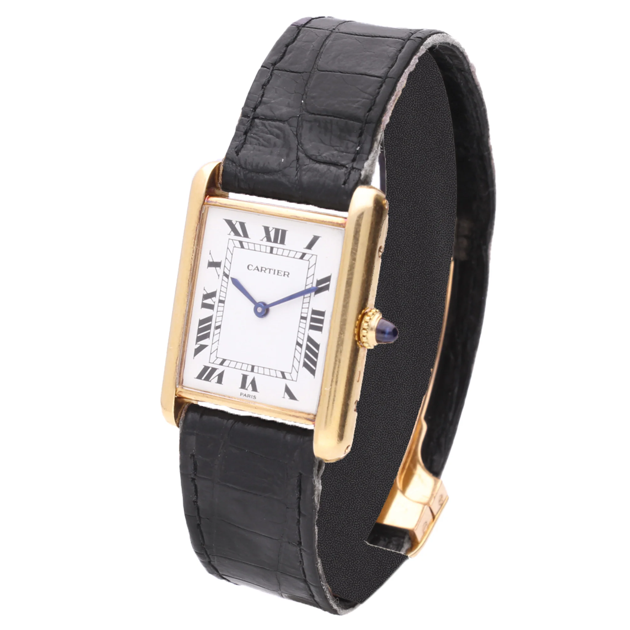 18ct yellow gold Cartier ref. 78086 Tank LC wristwatch. Made 1970 - Image 2