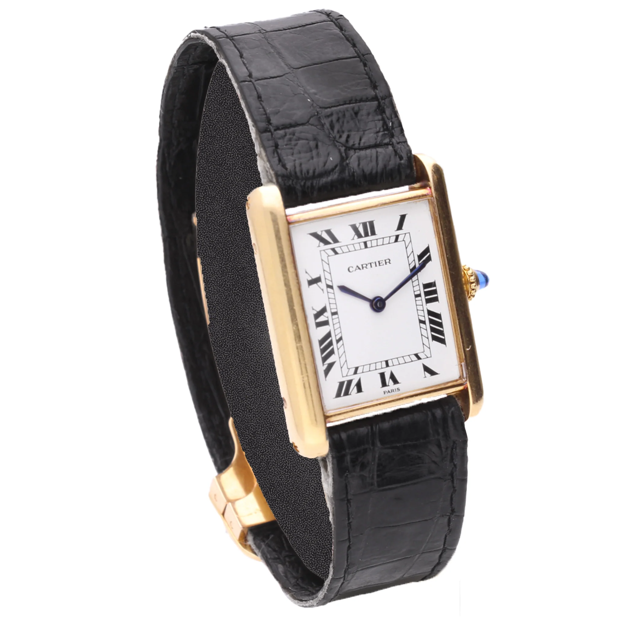 18ct yellow gold Cartier ref. 78086 Tank LC wristwatch. Made 1970 - Image 3