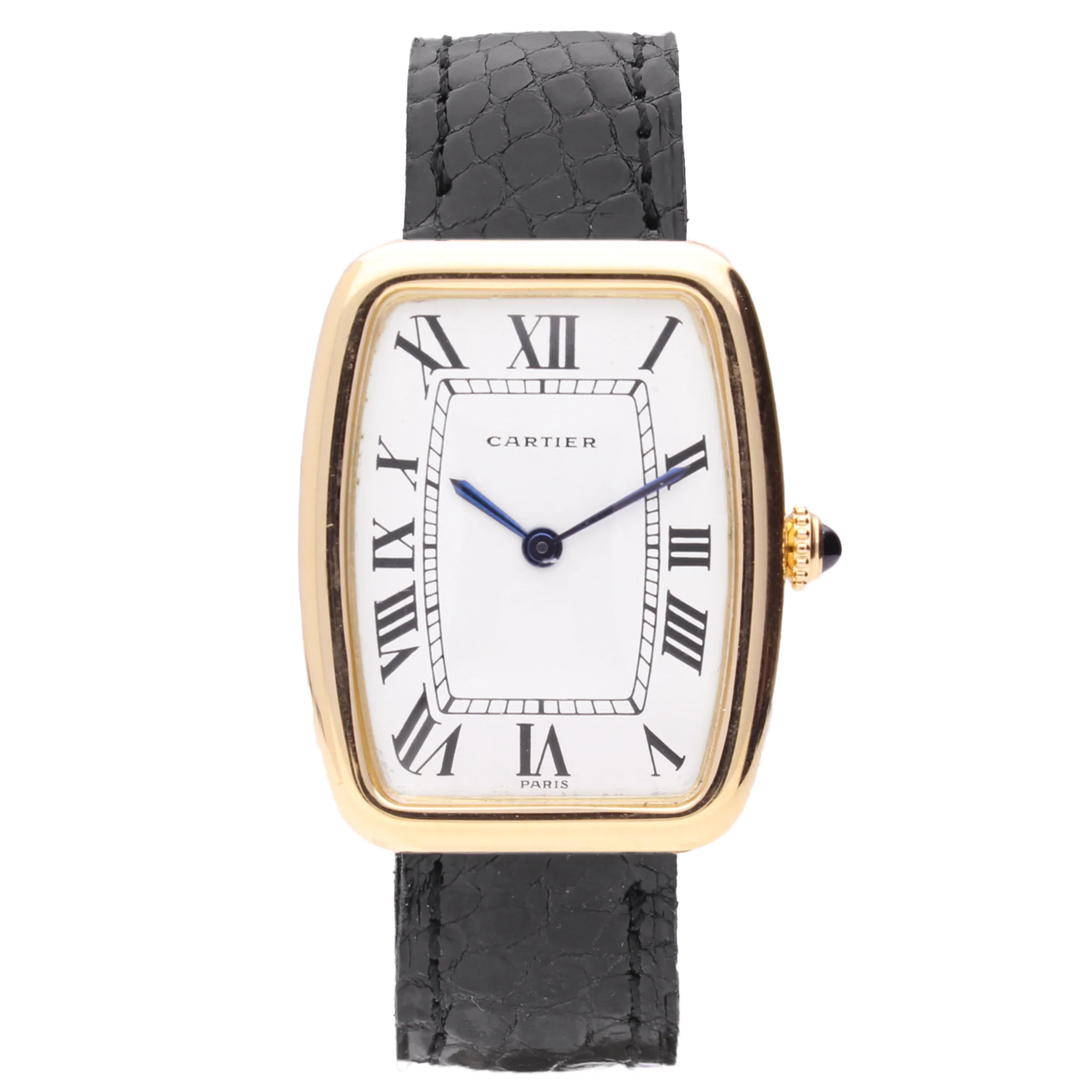 18ct yellow gold Cartier Square 'Incurvée' wristwatch. Made 1970's