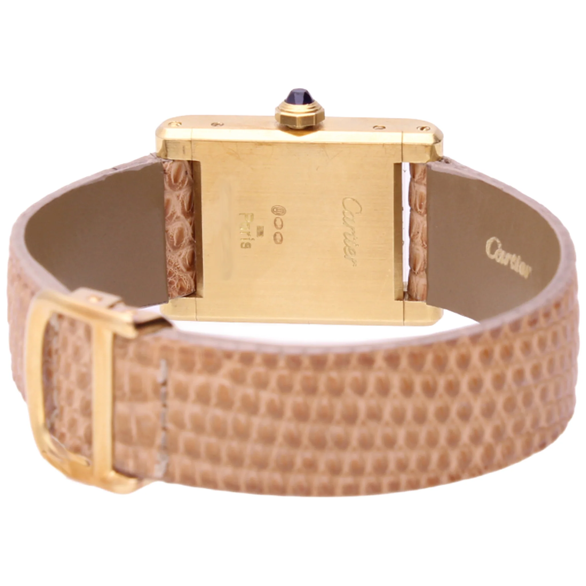 18ct yellow gold Cartier Tank 'Normale' wristwatch. Made 1985 - Image 2