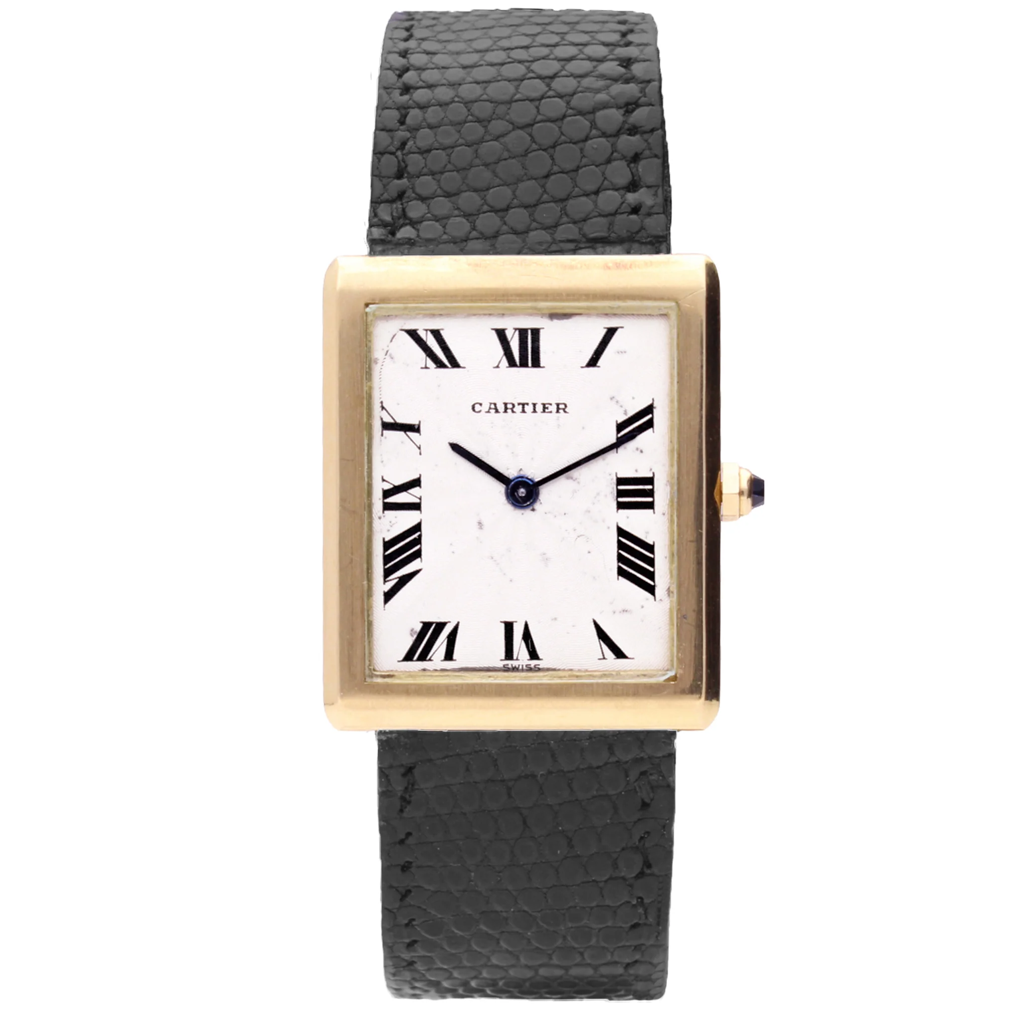 18ct yellow gold Cartier Tank wristwatch. Made 1960