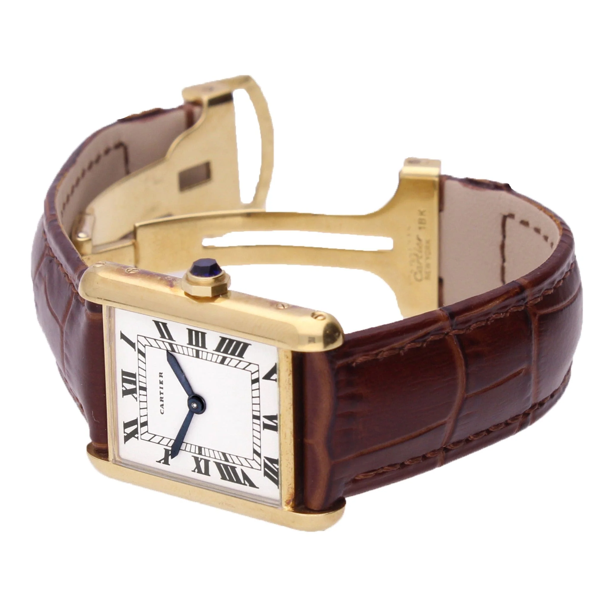 18ct yellow gold Cartier 'New York' Tank LC wristwatch. Made 1972 - Image 4