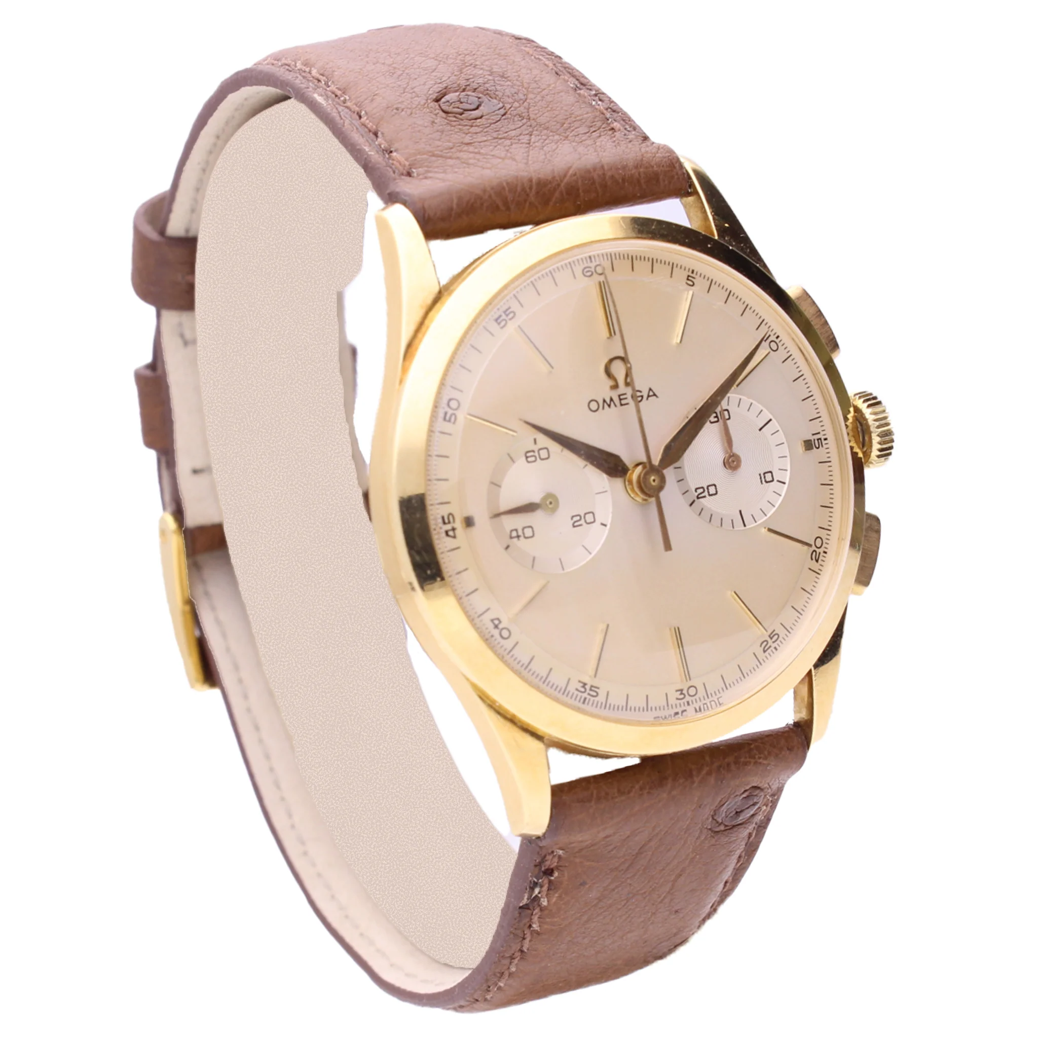 18ct yellow gold OMEGA chronograph wristwatch. Made 1962 - Image 3