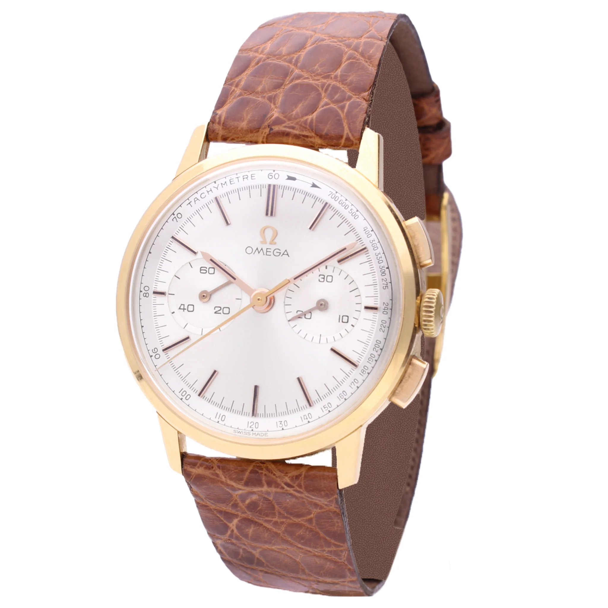 18ct yellow gold OMEGA chronograph wristwatch. Made 1963 - Image 2