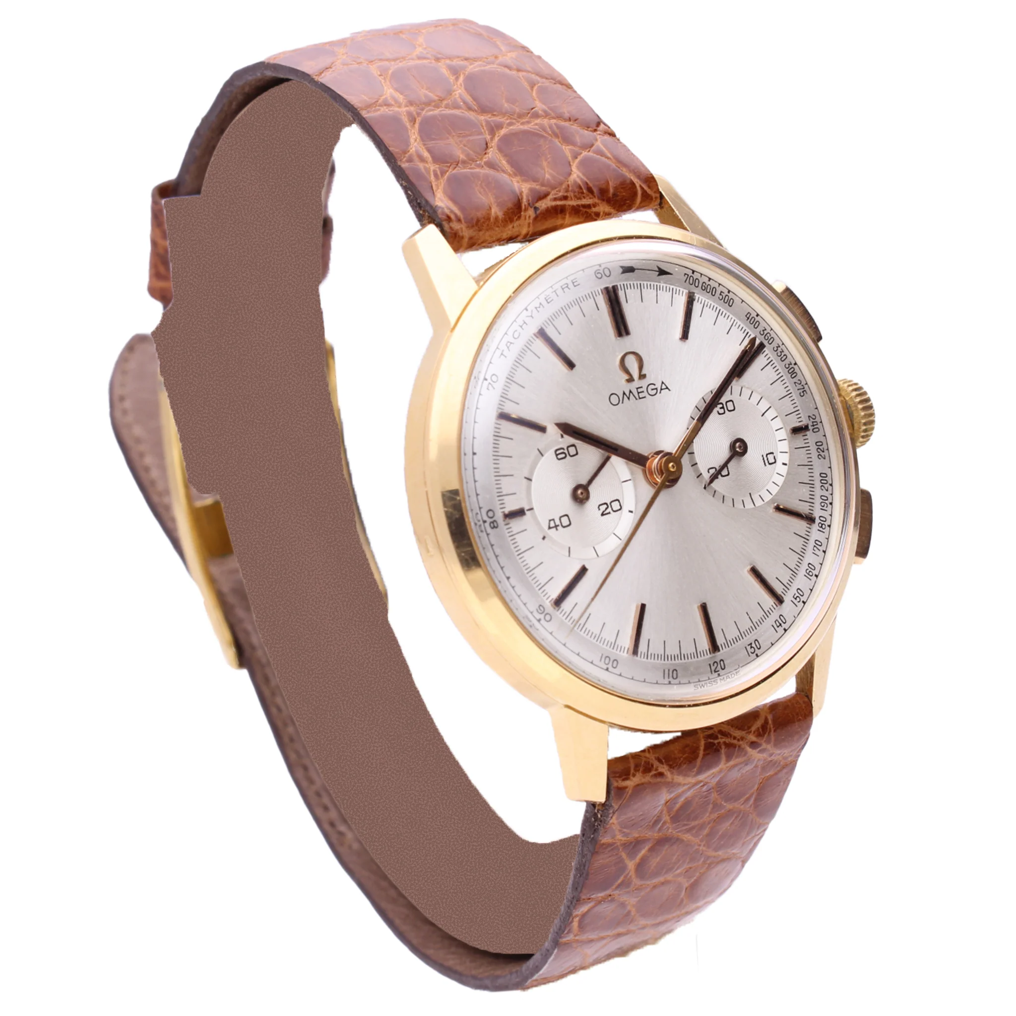 18ct yellow gold OMEGA chronograph wristwatch. Made 1963 - Image 3