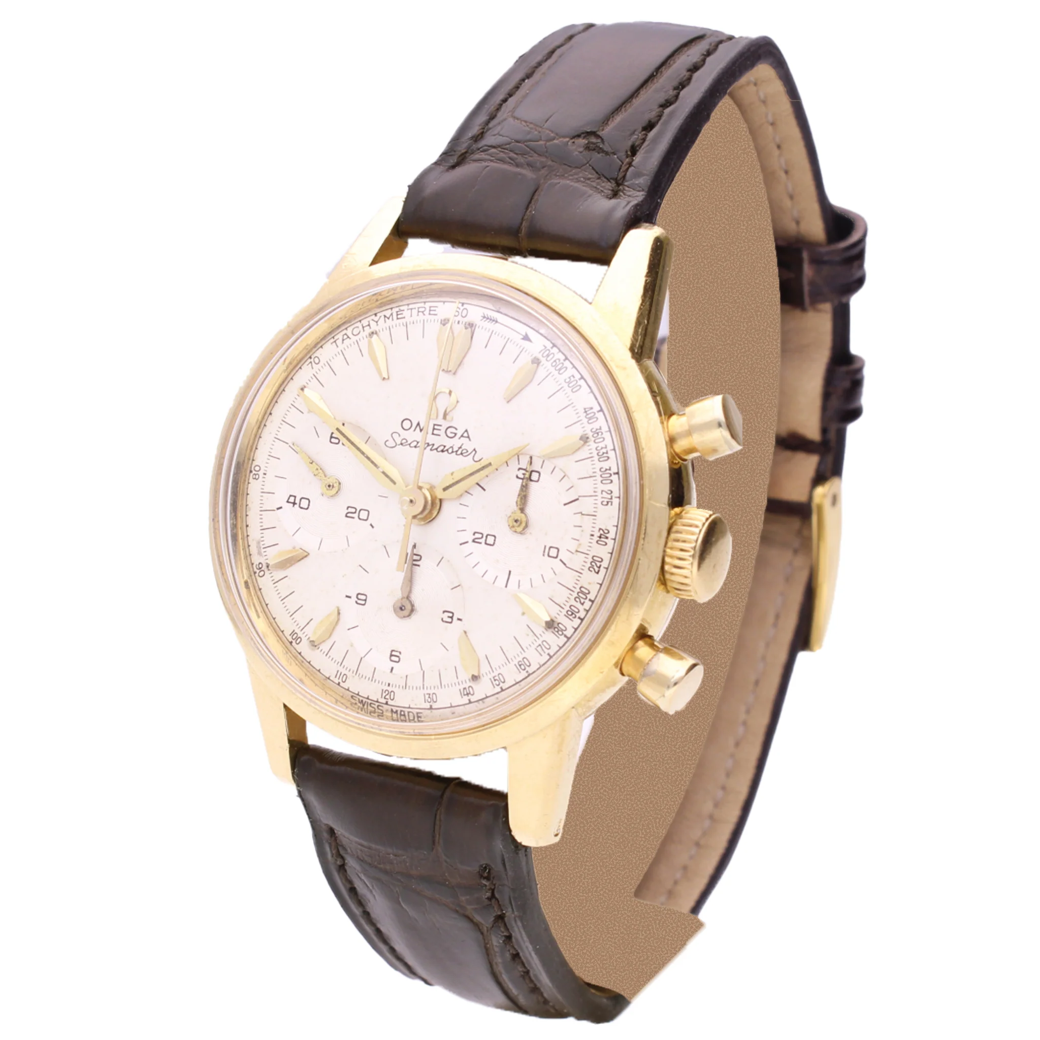18ct yellow gold OMEGA chronograph wristwatch. Made 1965 - Image 2