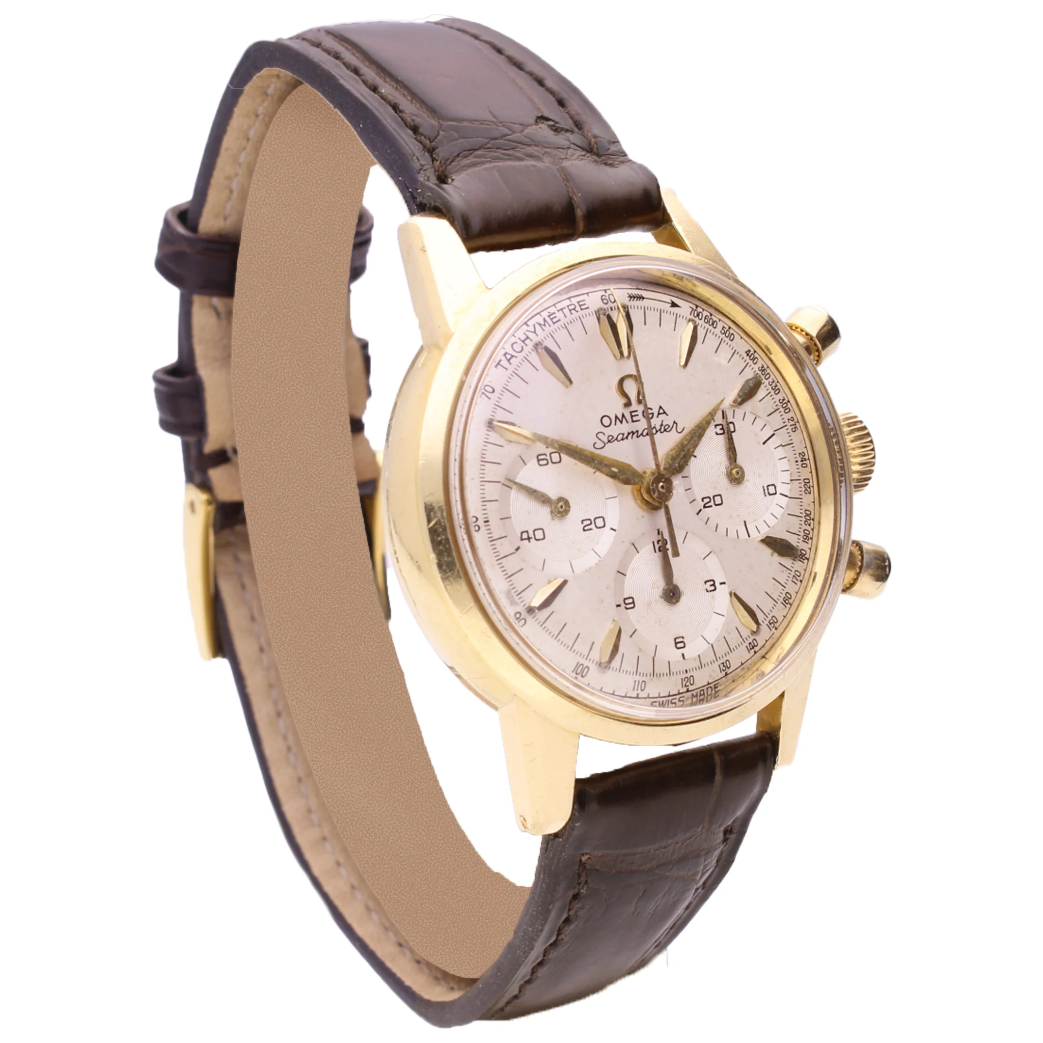 18ct yellow gold OMEGA chronograph wristwatch. Made 1965 - Image 3