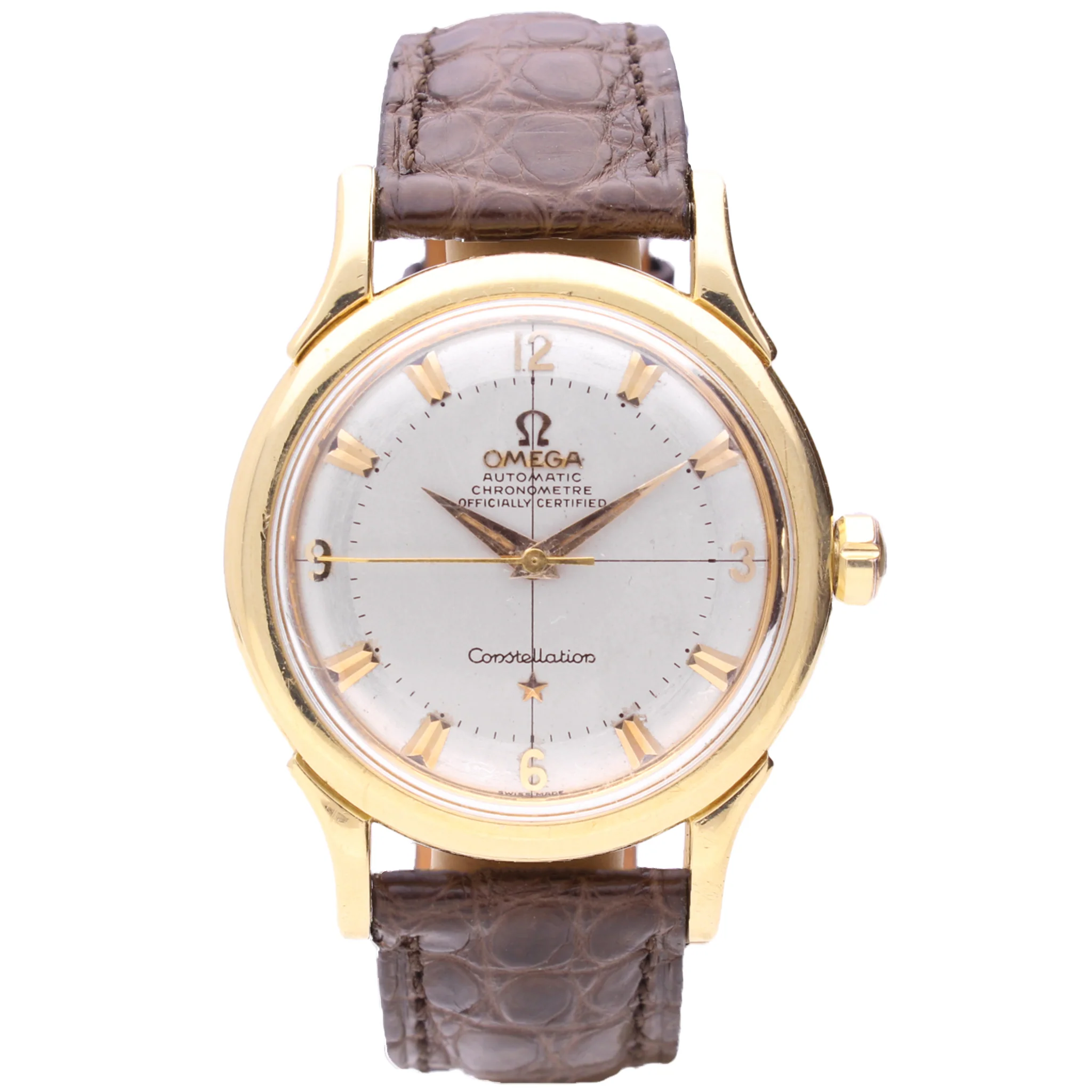 18ct yellow gold OMEGA Constellation automatic chronometer wristwatch. Made 1957