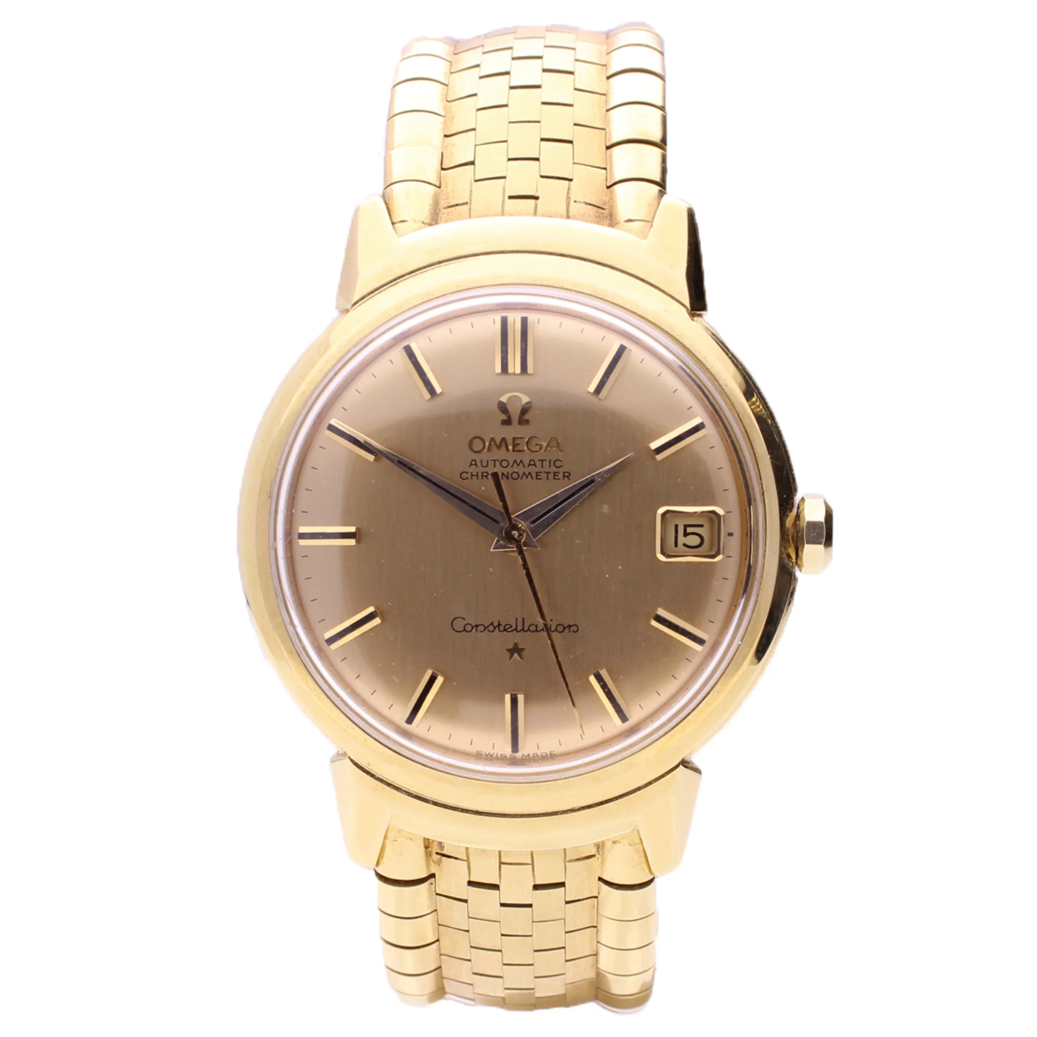 18ct yellow gold OMEGA Constellation automatic chronometer wristwatch. Made 1961