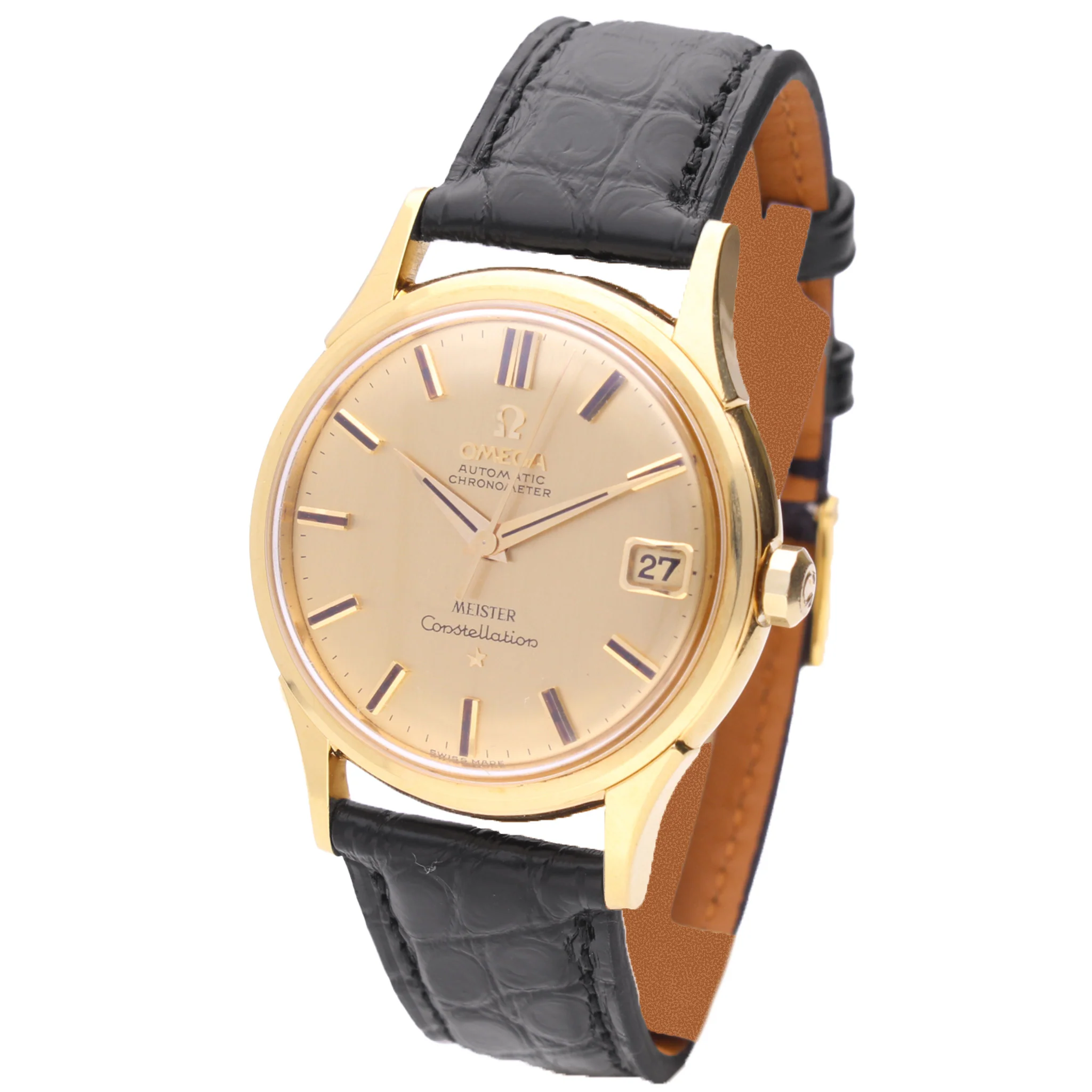 18ct yellow gold OMEGA Constellation automatic chronometer wristwatch, retailed by MEISTER. Made 1961 - Image 2