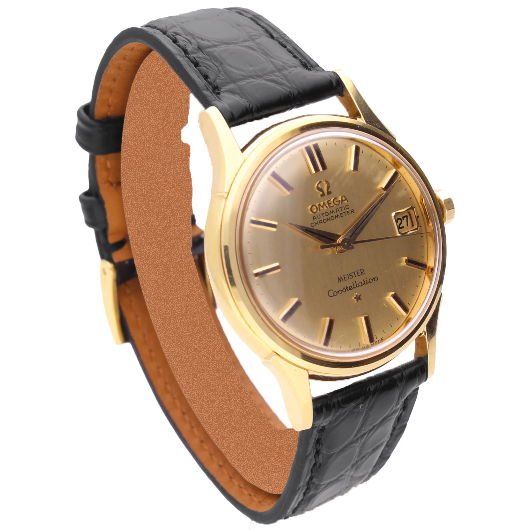 18ct yellow gold OMEGA Constellation automatic chronometer wristwatch, retailed by MEISTER. Made 1961 - Image 3