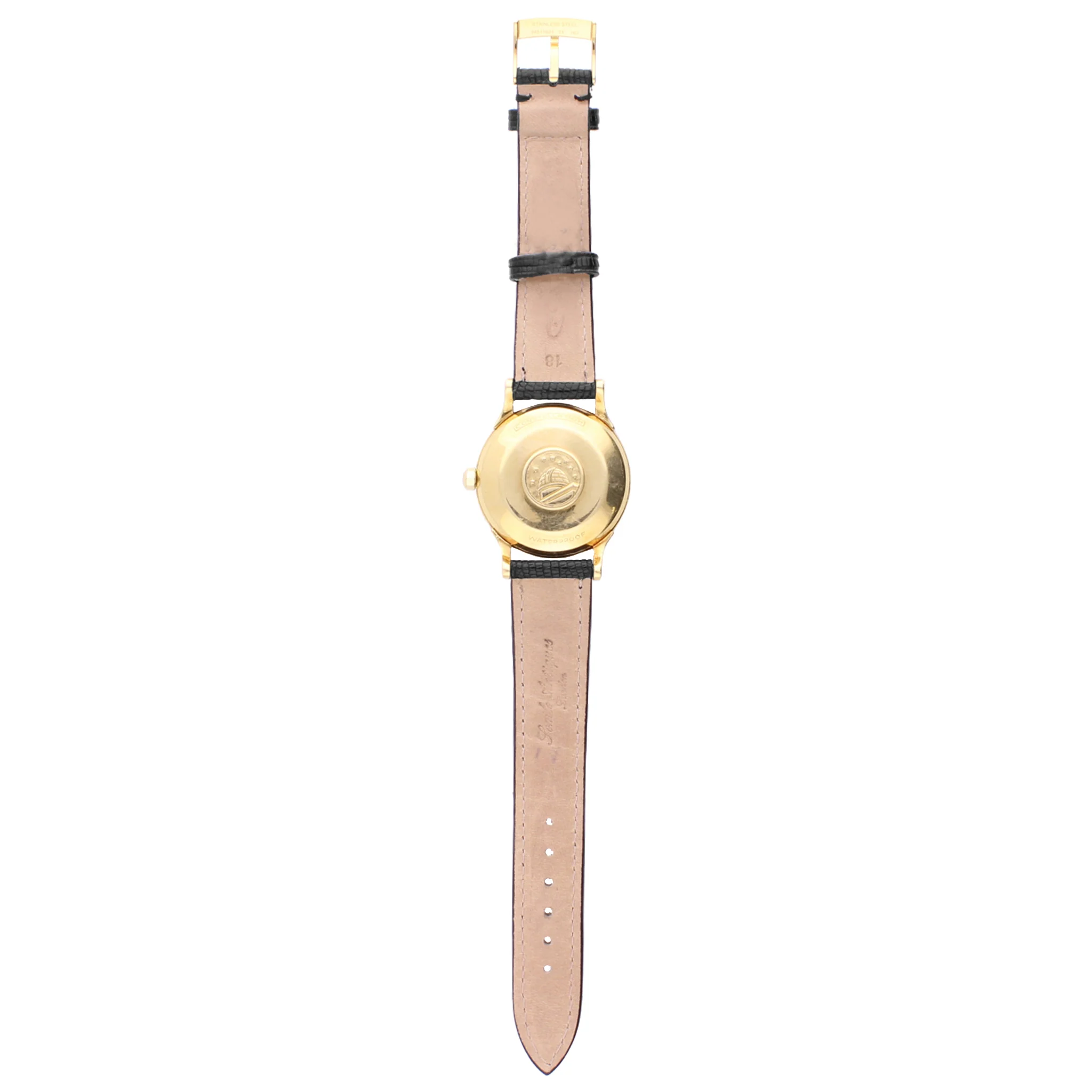 18ct yellow gold OMEGA Constellation automatic chronometer wristwatch with black dial. Made 1957 - Image 2