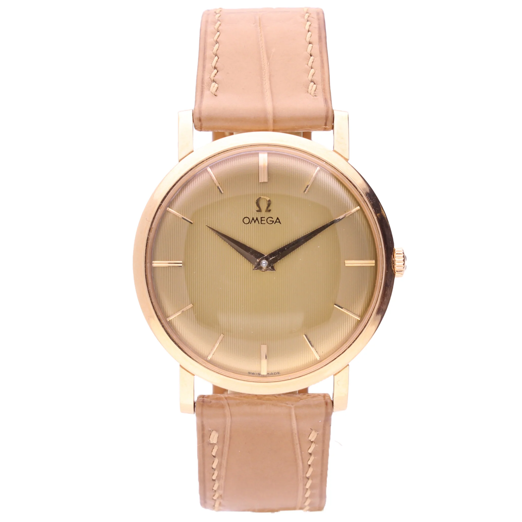 18ct yellow gold OMEGA dress wristwatch. Made 1959
