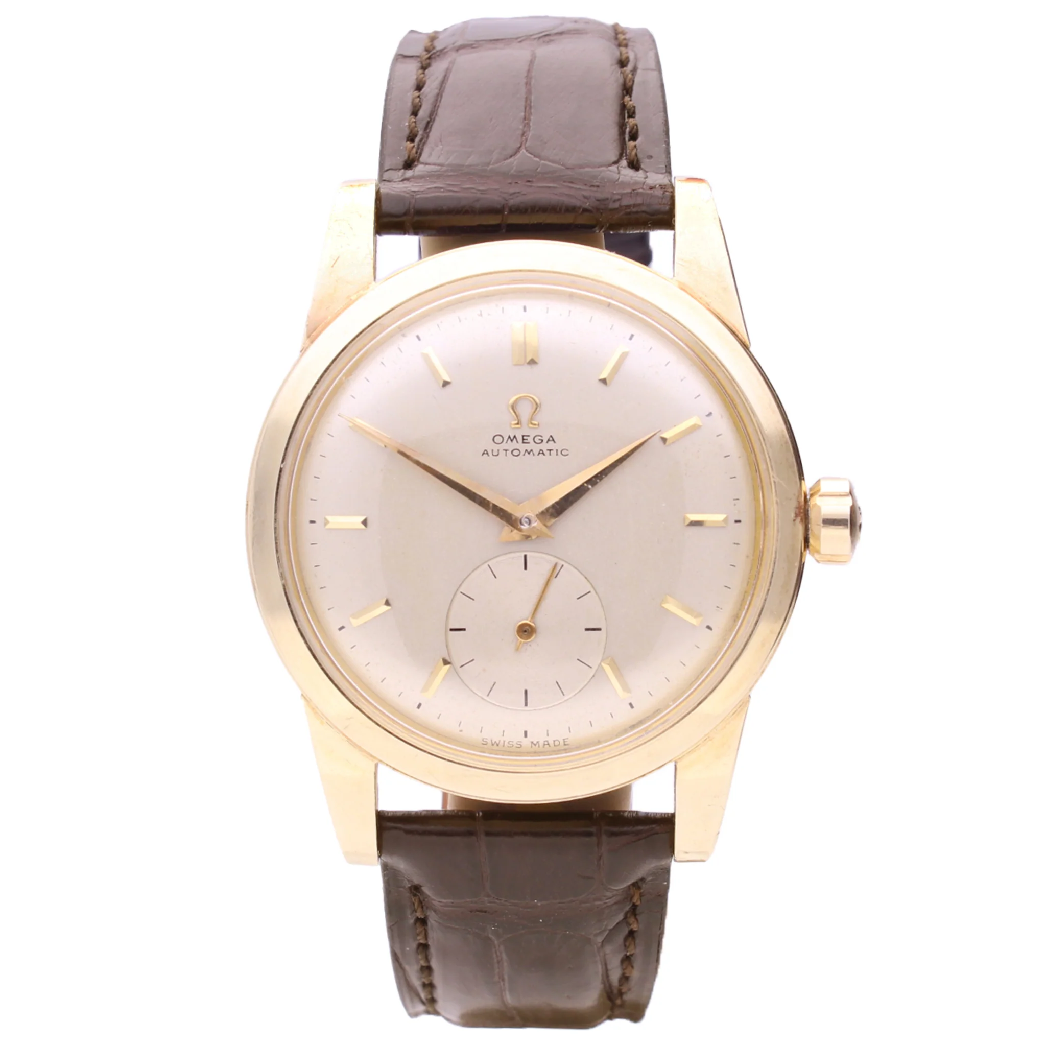 18ct yellow gold OMEGA Seamaster automatic wristwatch. Made 1951