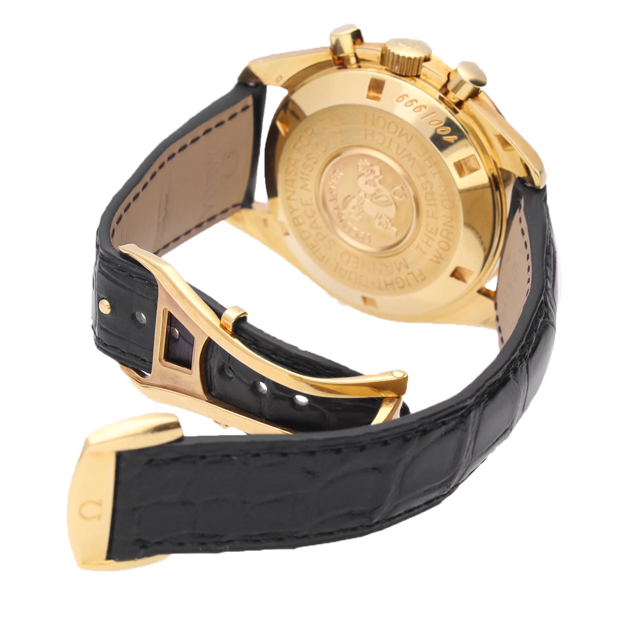 18ct yellow gold OMEGA ref. 145.0052 Speedmaster 'Jubilee' chronograph wristwatch. Made 1992 - Image 4