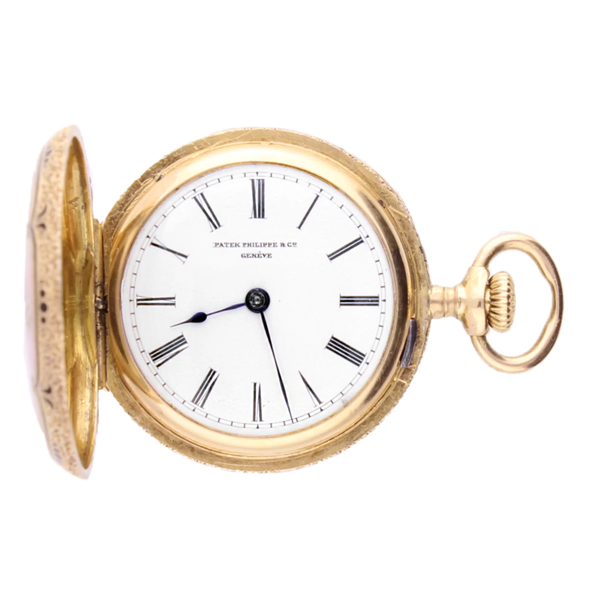 18ct yellow gold Patek Philippe enamel set fob watch. Made 1897 - Image 3