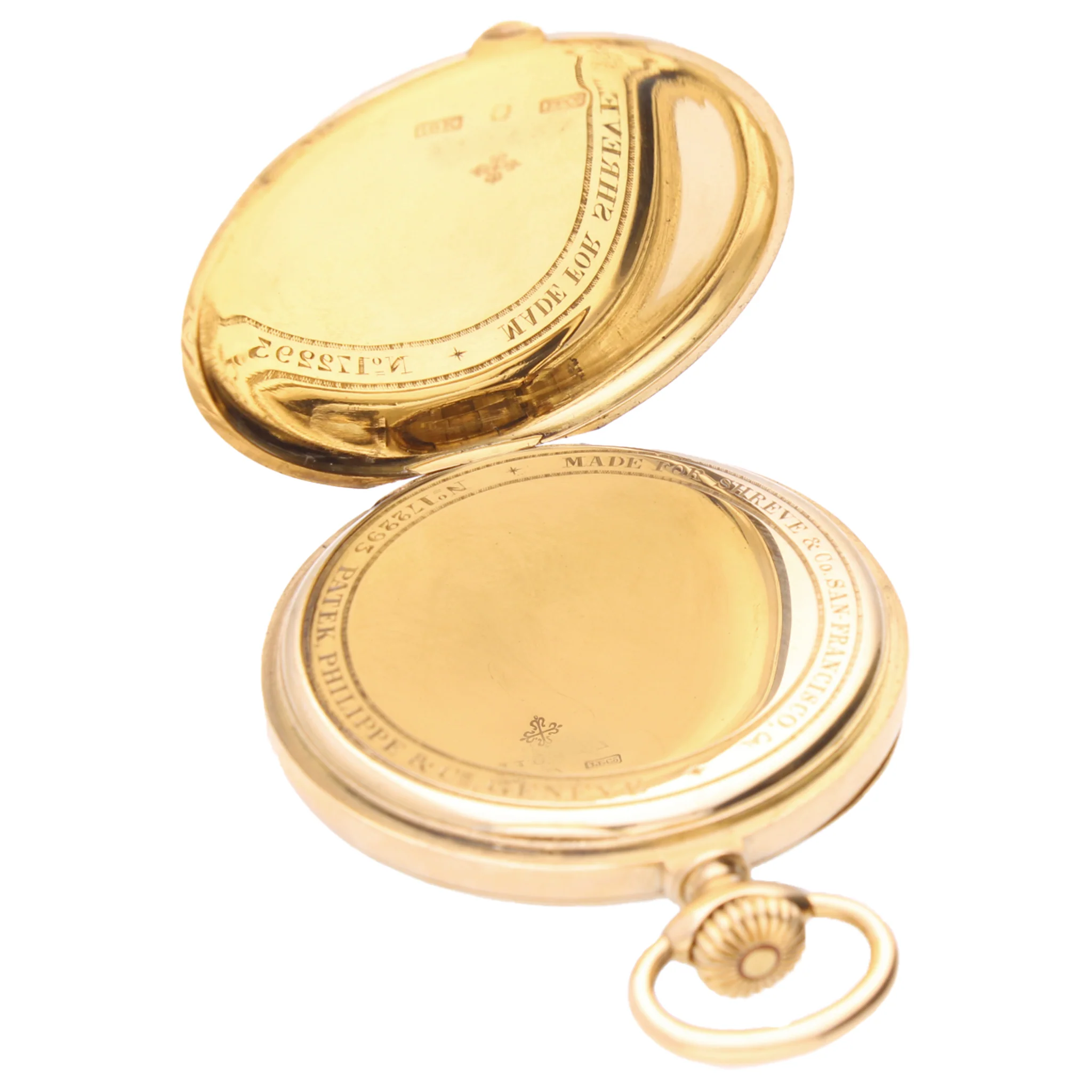 18ct yellow gold Patek Philippe open face pocketwatch. - Image 3