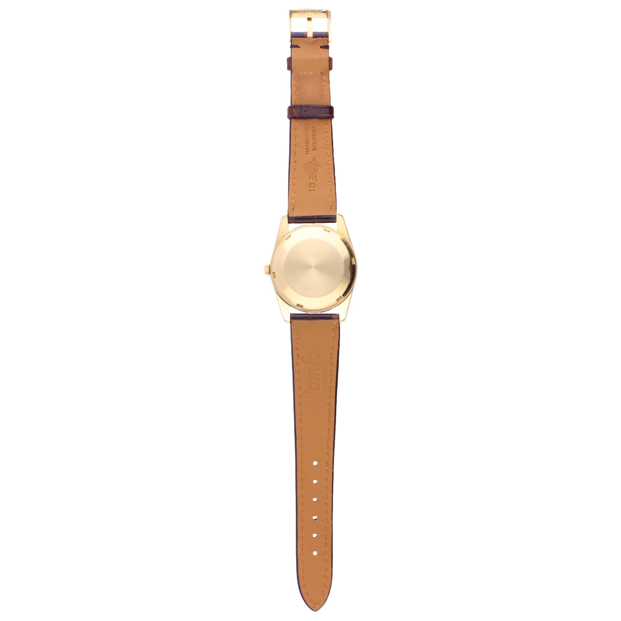 18ct yellow gold Patek Philippe ref. 3558 Calatrava automatic wristwatch, retailed by BEYER. Made 1968 - Image 2