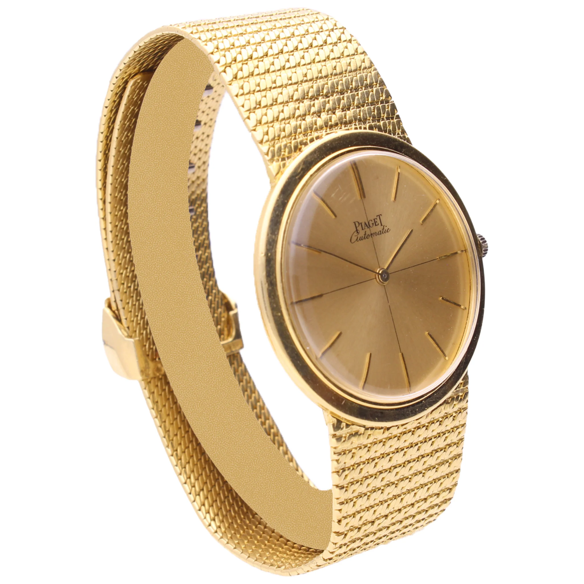18ct yellow gold Piaget ref. 12101 Automatic bracelet watch. Made 1980 - Image 3