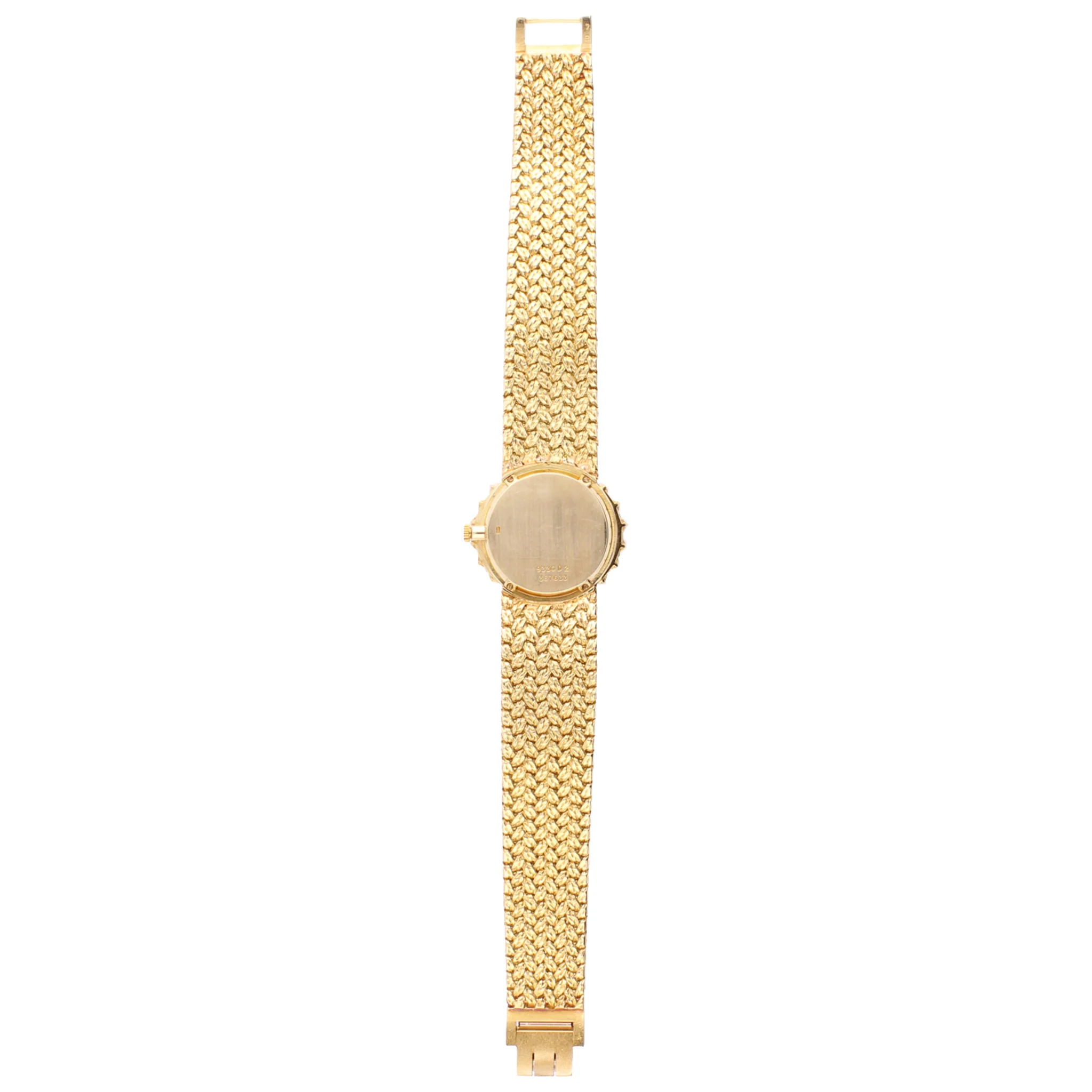 18ct yellow gold Piaget ref. 9330 Onyx dial and dimond set bezel bracelet watch. Made 1970 - Image 2