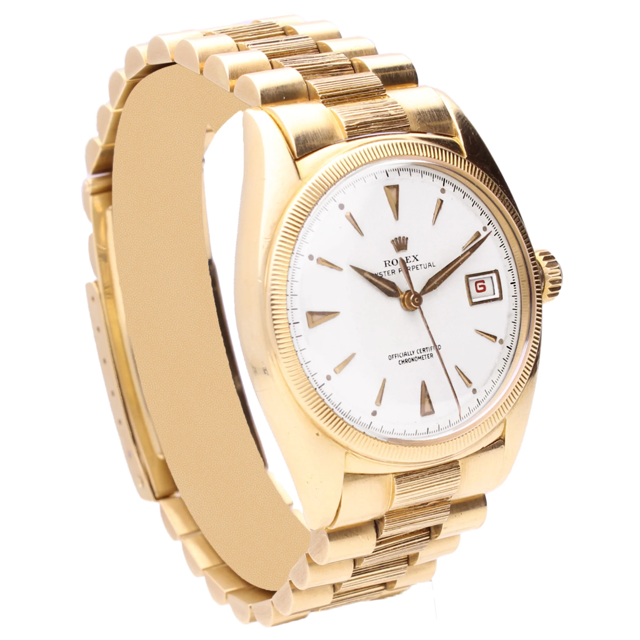 18ct yellow gold Rolex Datejust Oyster Perpetual wristwatch with date. Made 1952 - Image 3