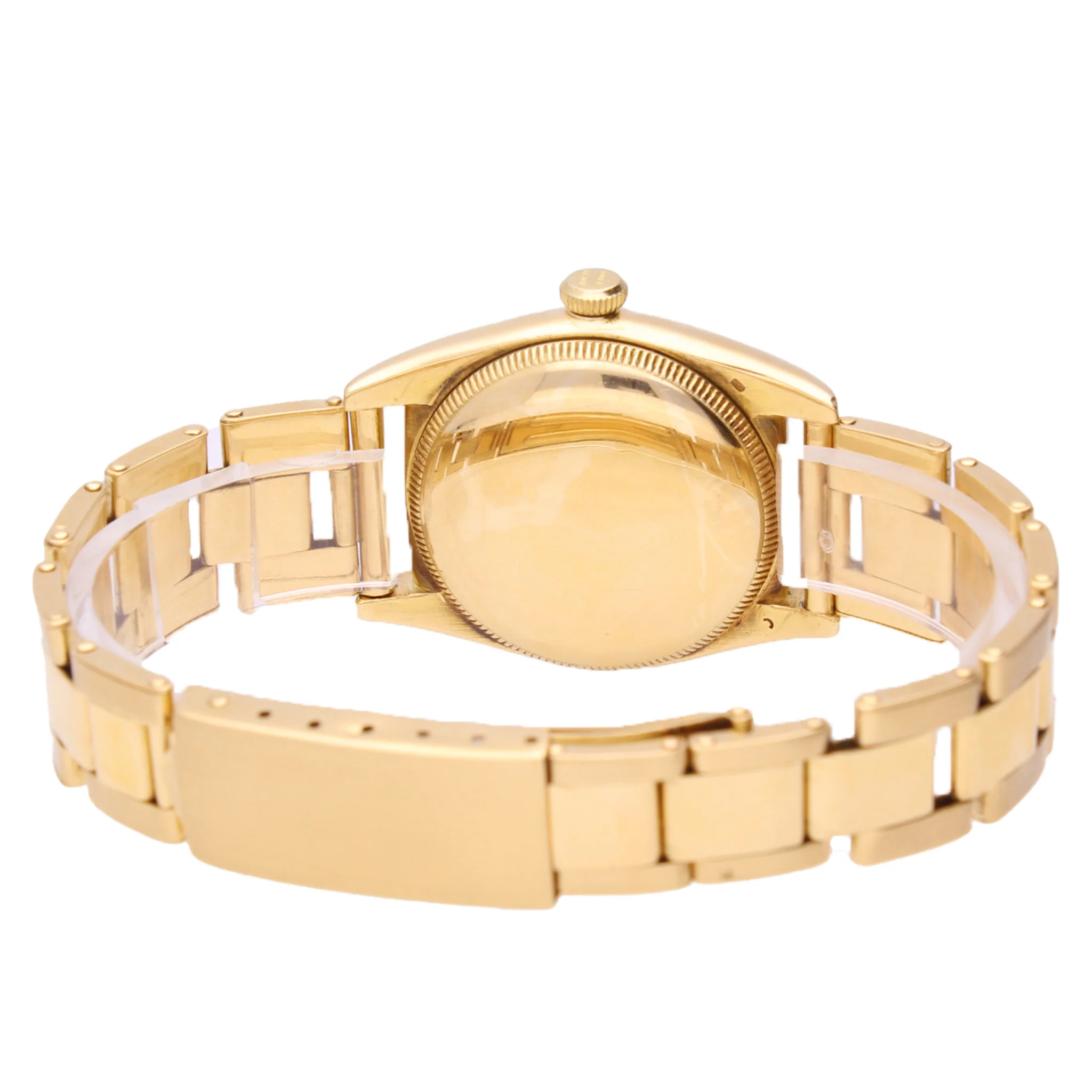 18ct yellow gold Rolex ref. 5050 Oyster perpetual 'Bubble back' wristwatch. Made 1949 - Image 4