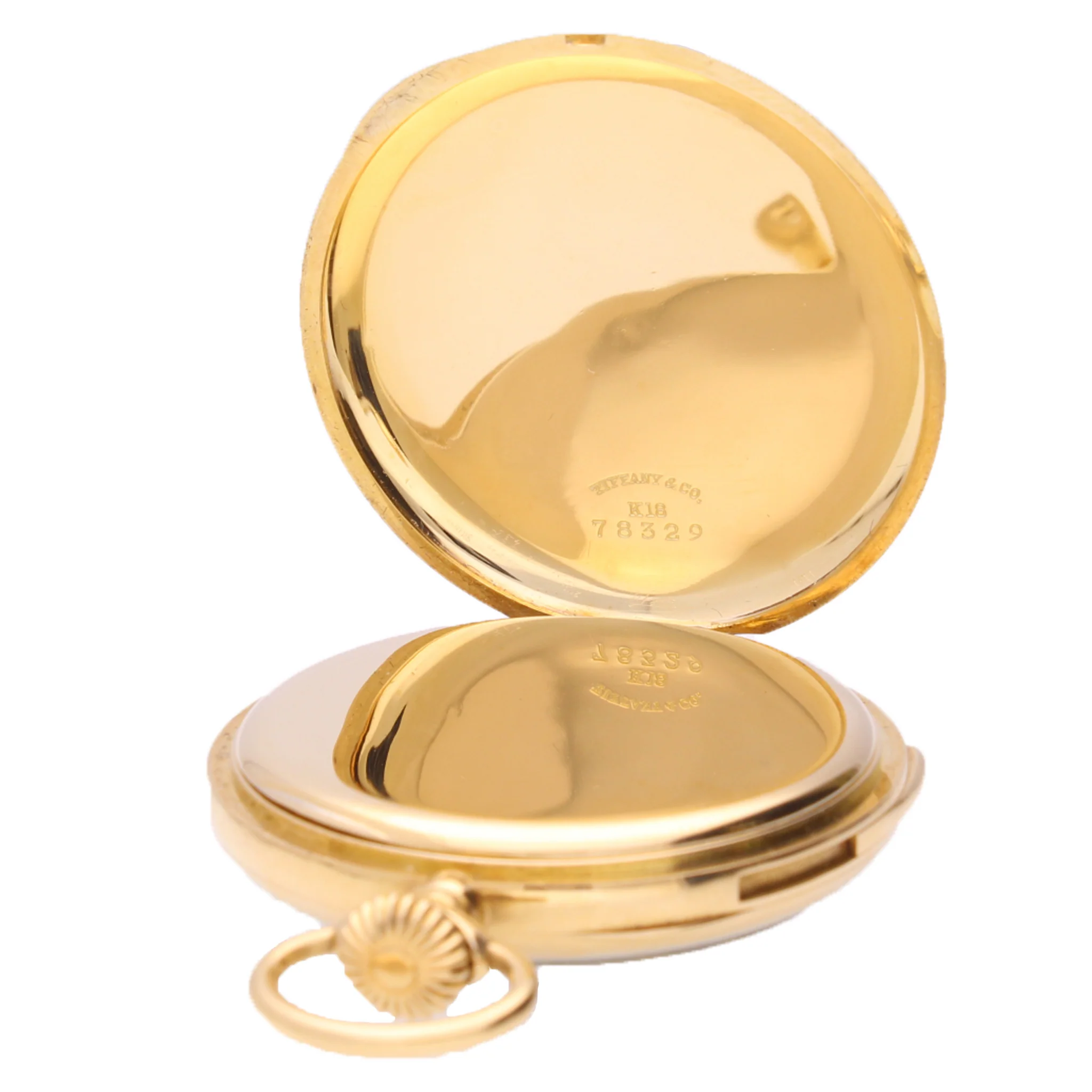 18ct yellow gold Tiffany open faced minute repeating pocketwatch. Made 1888 - Image 2
