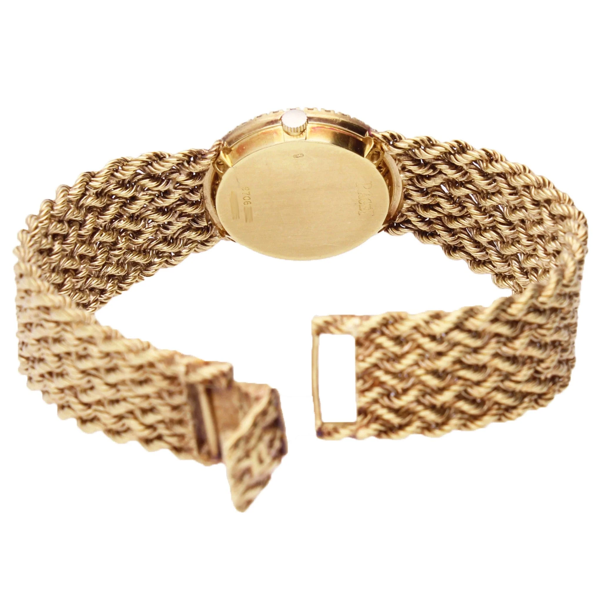 18ct yellow gold Piaget ref. 9706 bracelet watch with mother of pearl dial. Made 1970's - Image 4