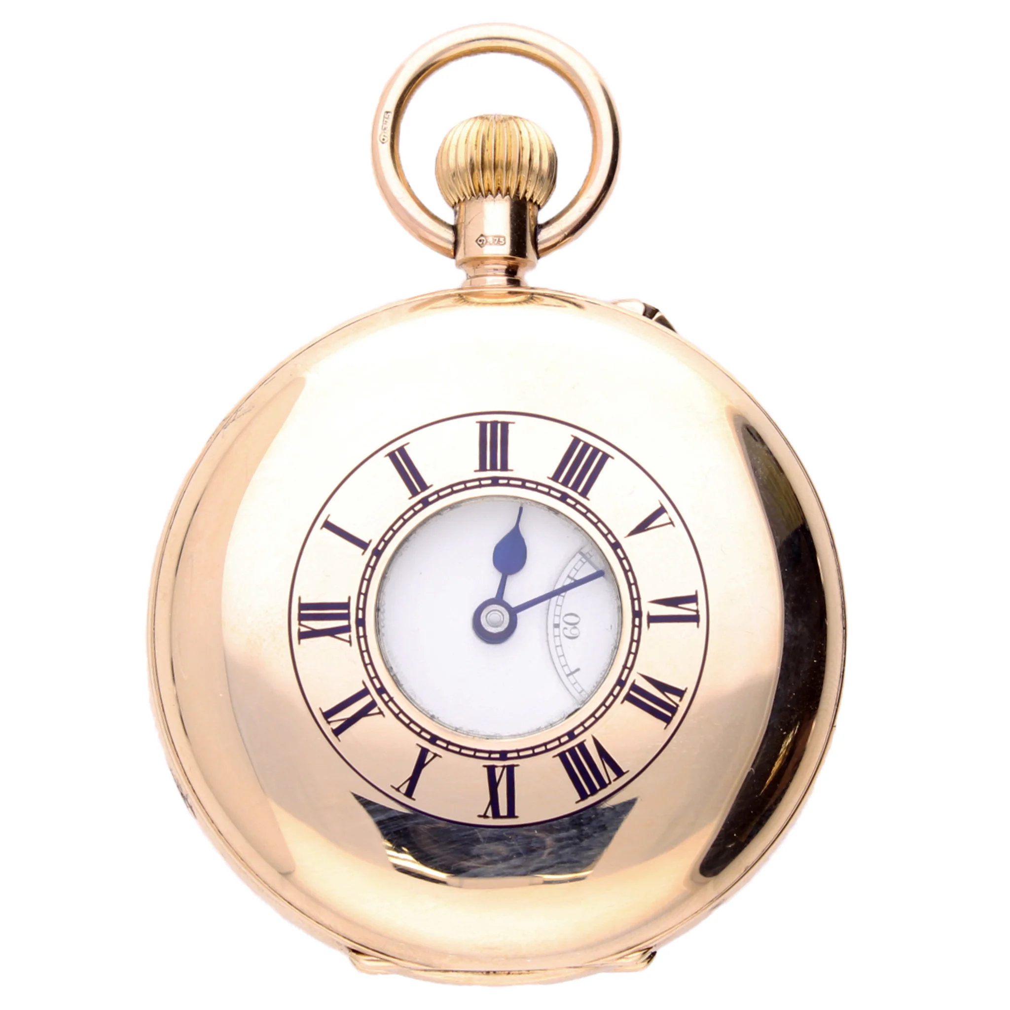 9ct yellow gold J.W. Benson half hunter pocketwatch. Made 1931