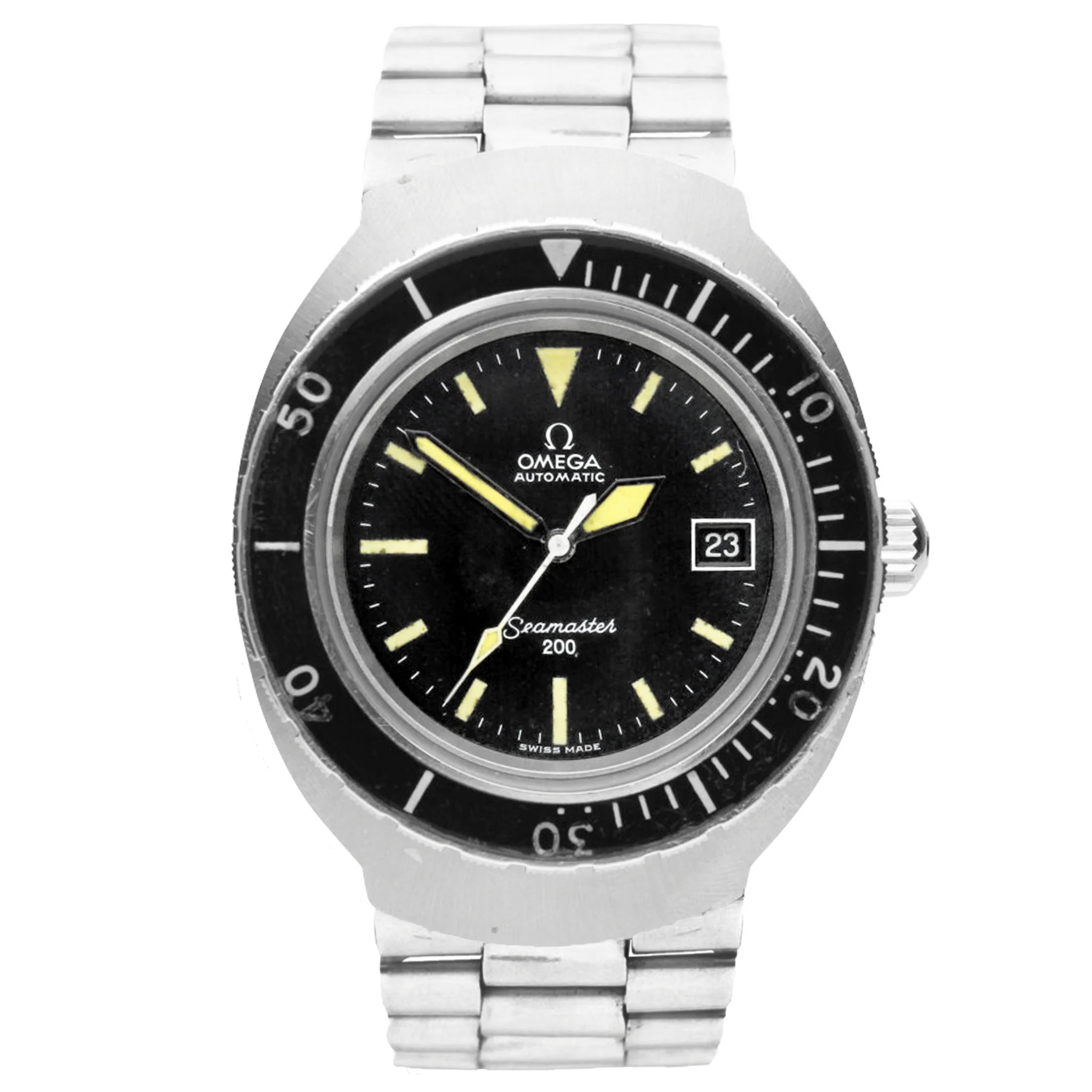 Stainless steel OMEGA Seamaster 200 'Pilot Line' automatic bracelet watch. Made 1972