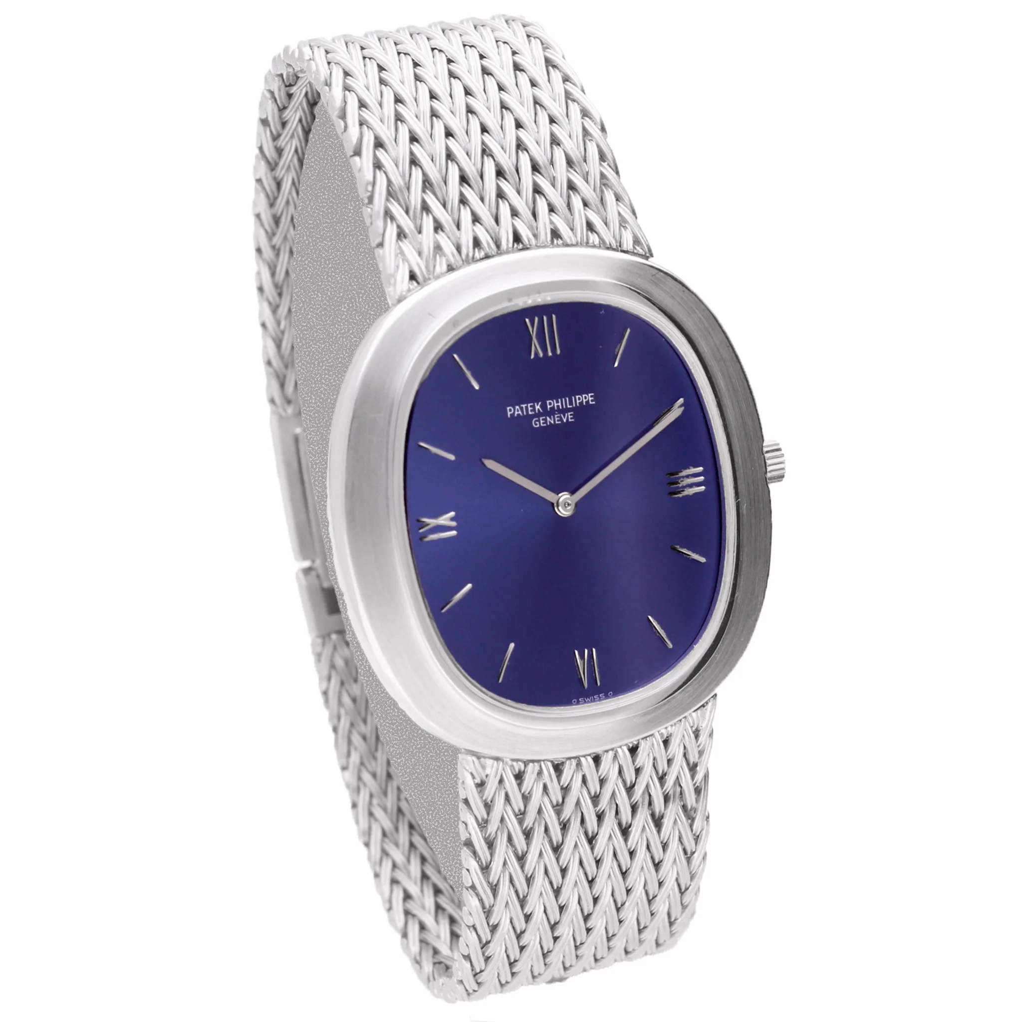 18ct white gold Patek Philippe ref. 3589/1 "Ellipse" automatic bracelet watch. Made 1970 - Image 3