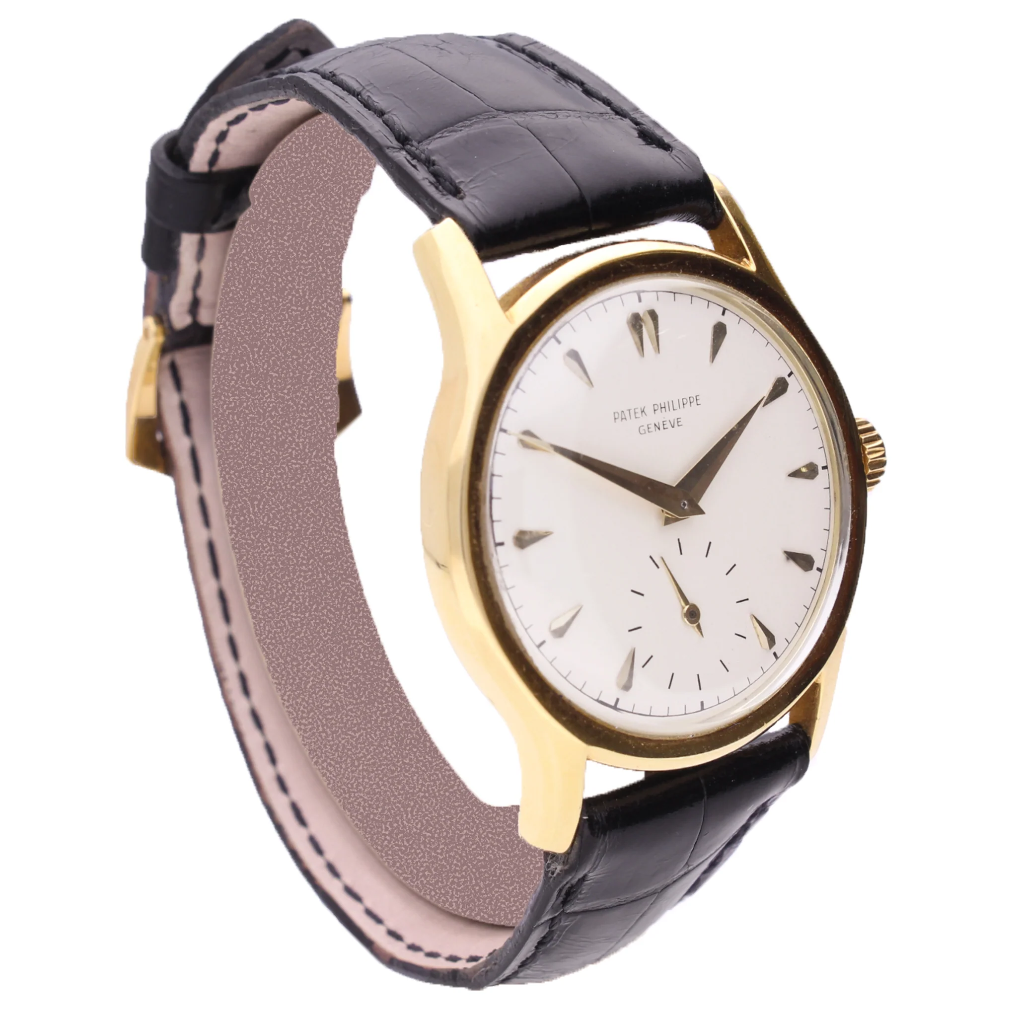 18ct yellow gold Patek Philippe ref. 2450 calatrava wristwatch. Made 1953 - Image 3