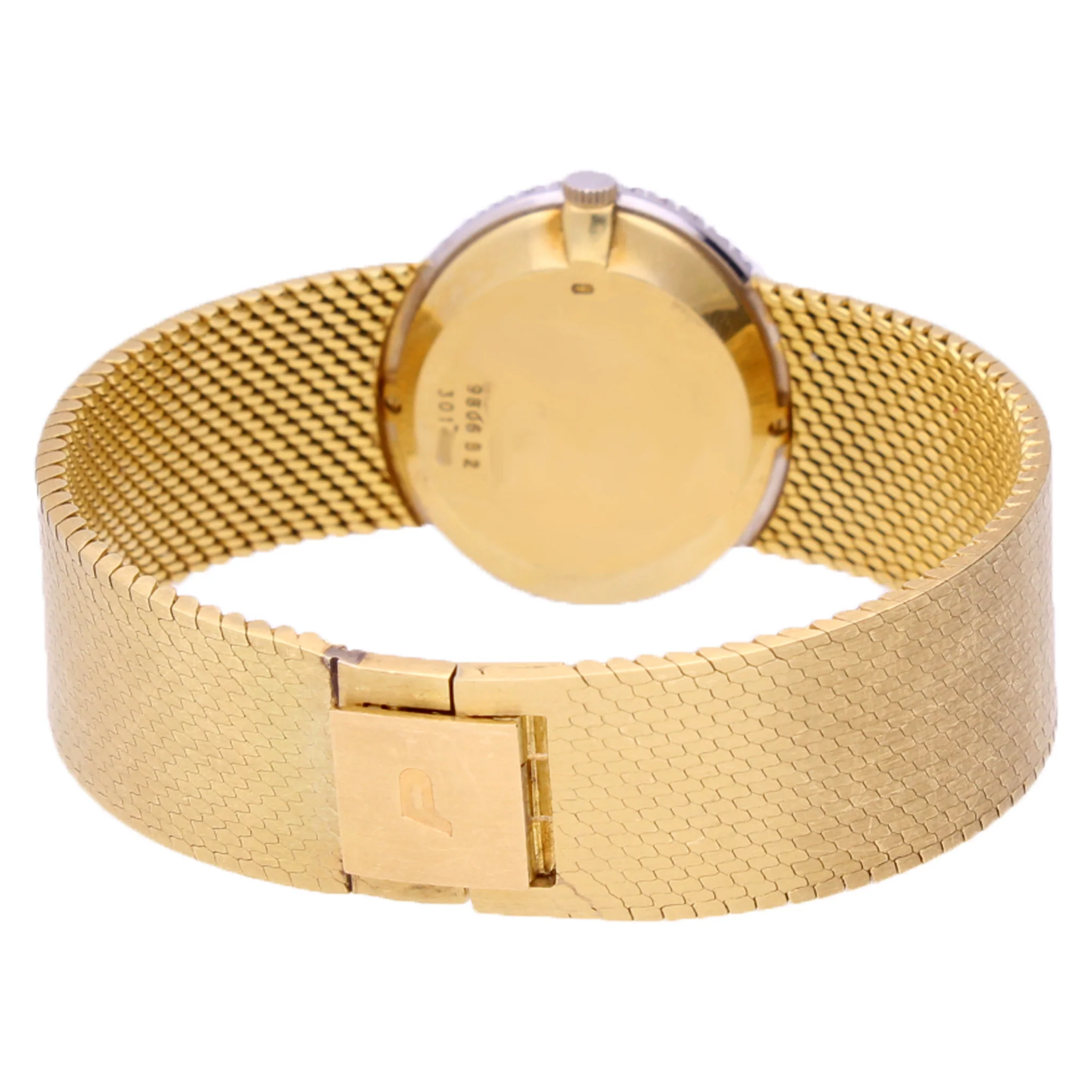 18ct yellow gold Piaget ref. 9806 diamond and lapis lazuli dial bracelet watch. Made 1970 - Image 4