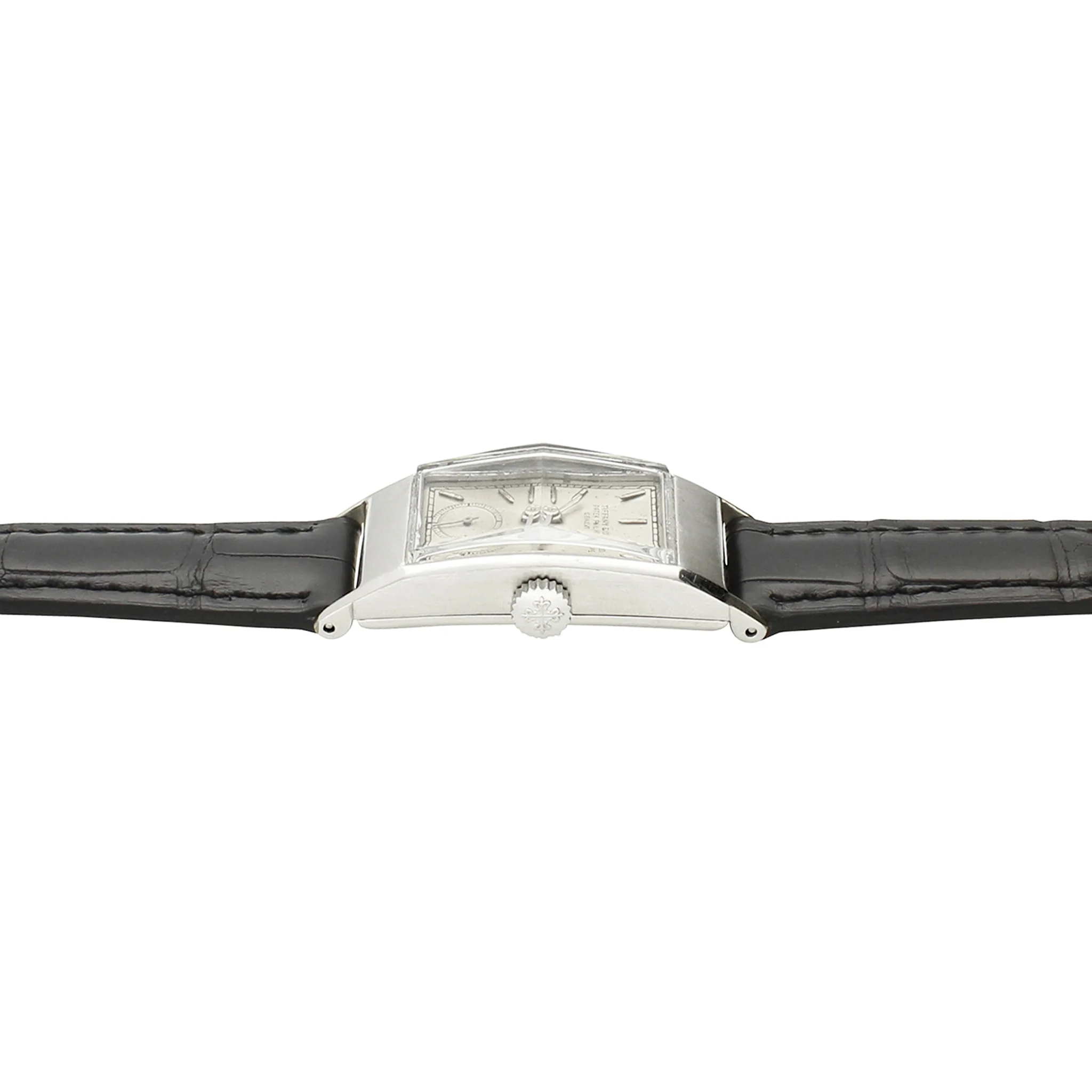 Platinum Patek Philippe ref. 425 wristwatch, retailed by TIFFANY & CO. Made 1948 - Image 5