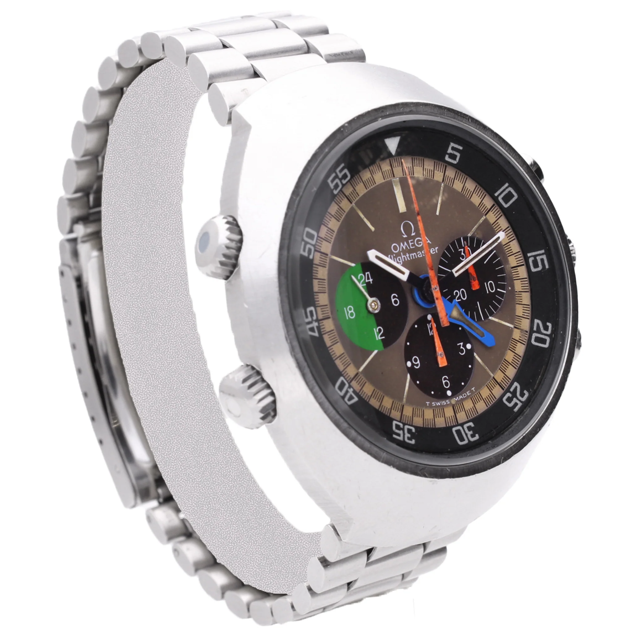 Stainless steel OMEGA 1st Generation Flightmaster chronograph wristwatch. Made 1969 - Image 3