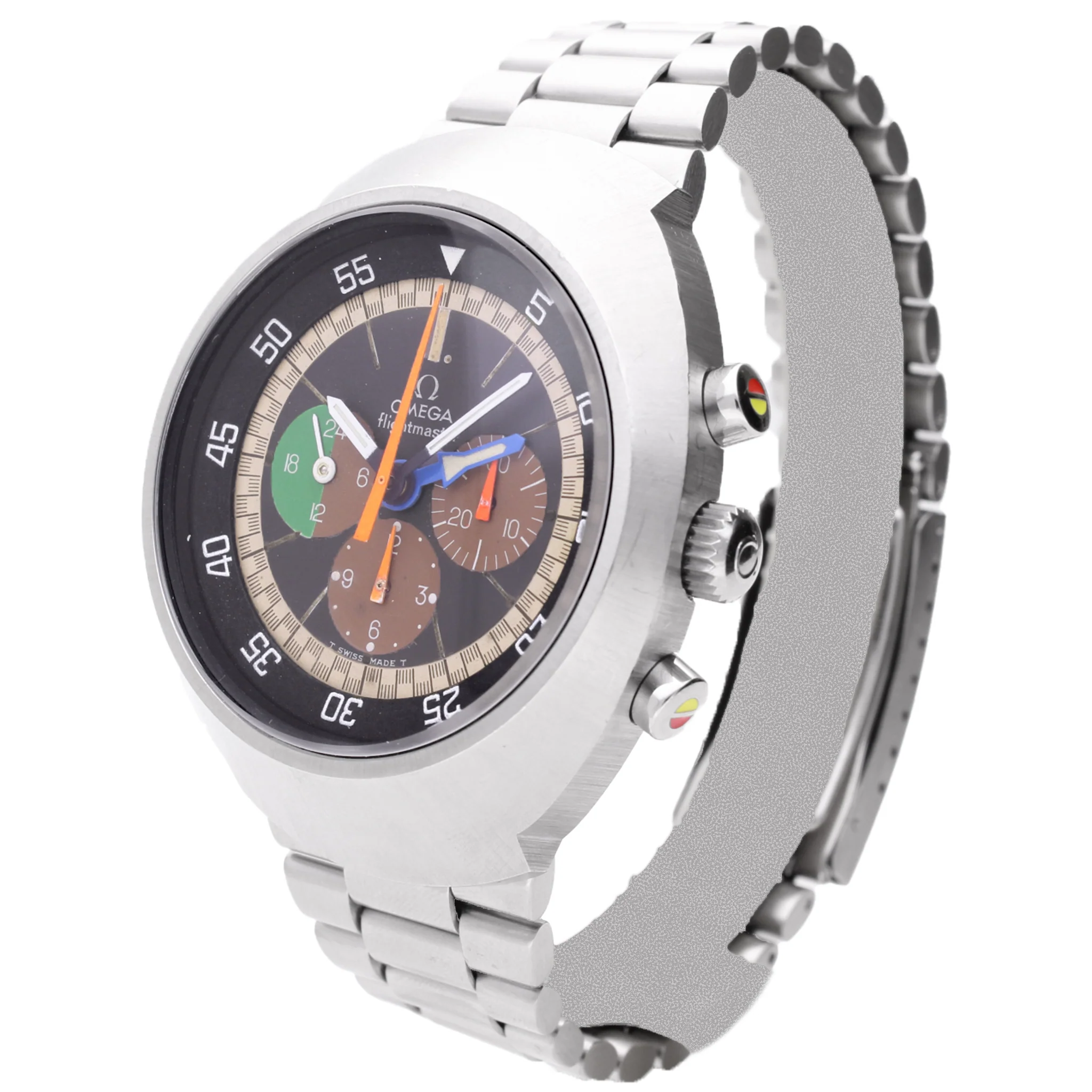 Stainless steel OMEGA 1st Generation Flightmaster chronograph wristwatch. Made 1970 - Image 2