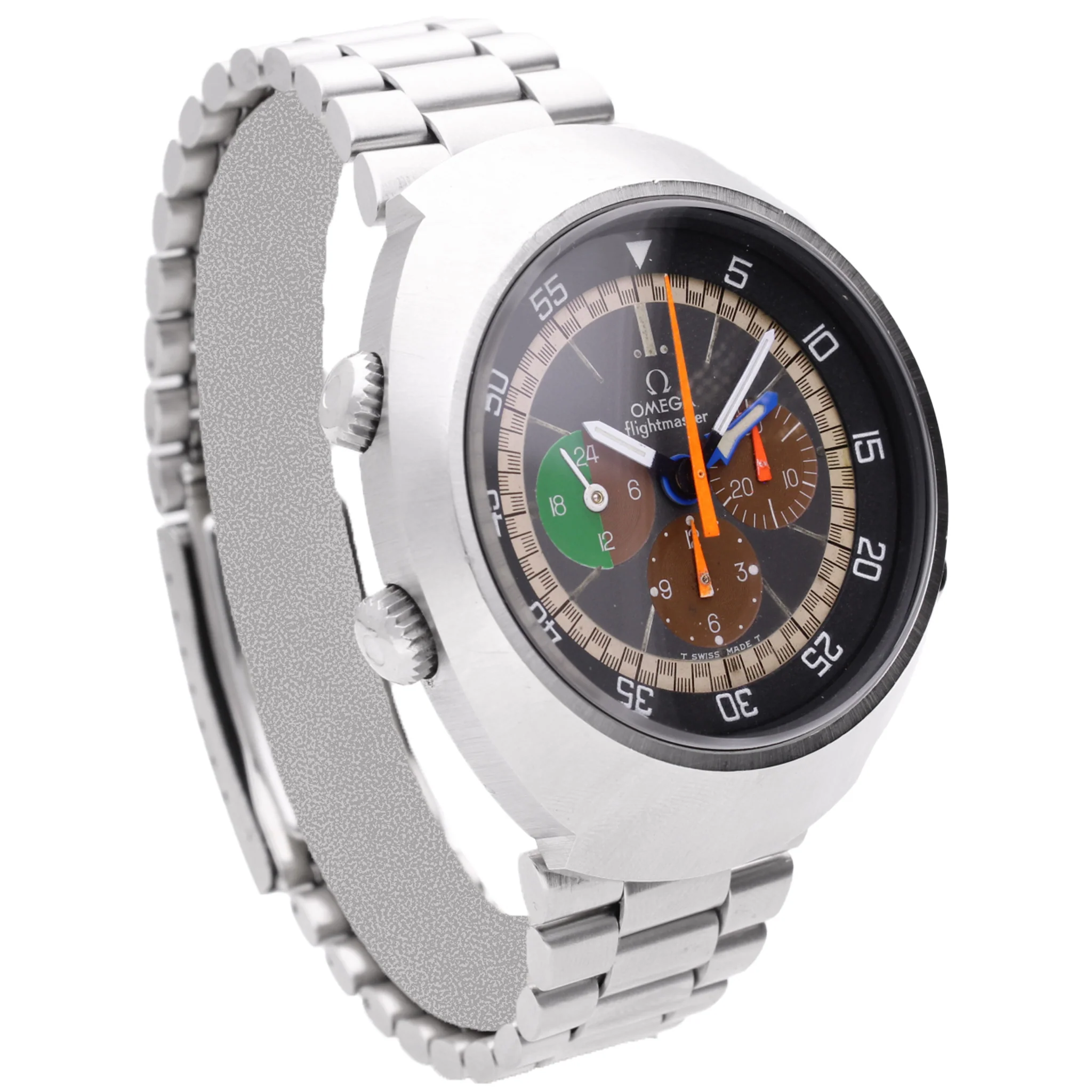 Stainless steel OMEGA 1st Generation Flightmaster chronograph wristwatch. Made 1970 - Image 3