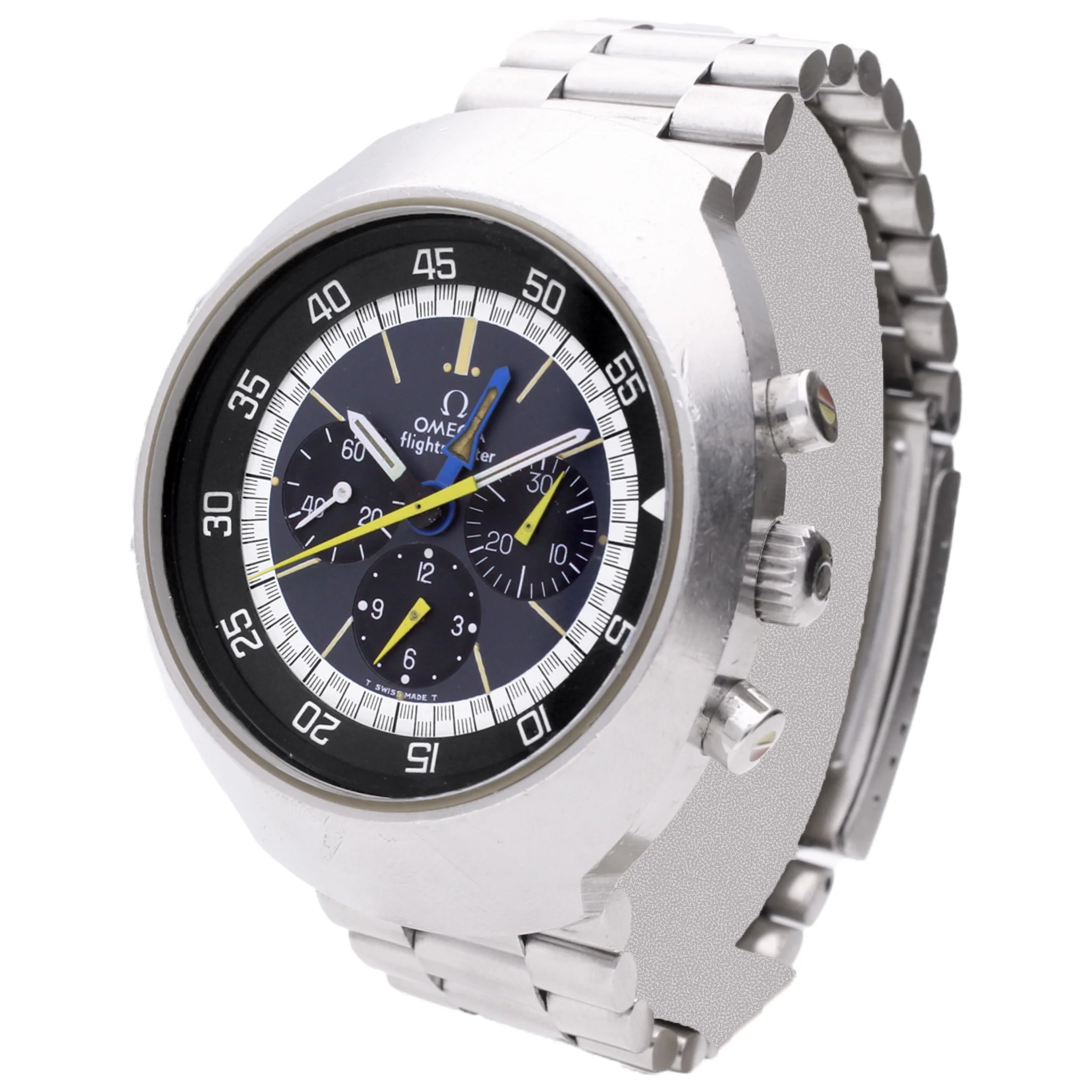 Stainless steel OMEGA 2nd Generation 'Flightmaster' chronograph wristwatch. Made 1976 - Image 2