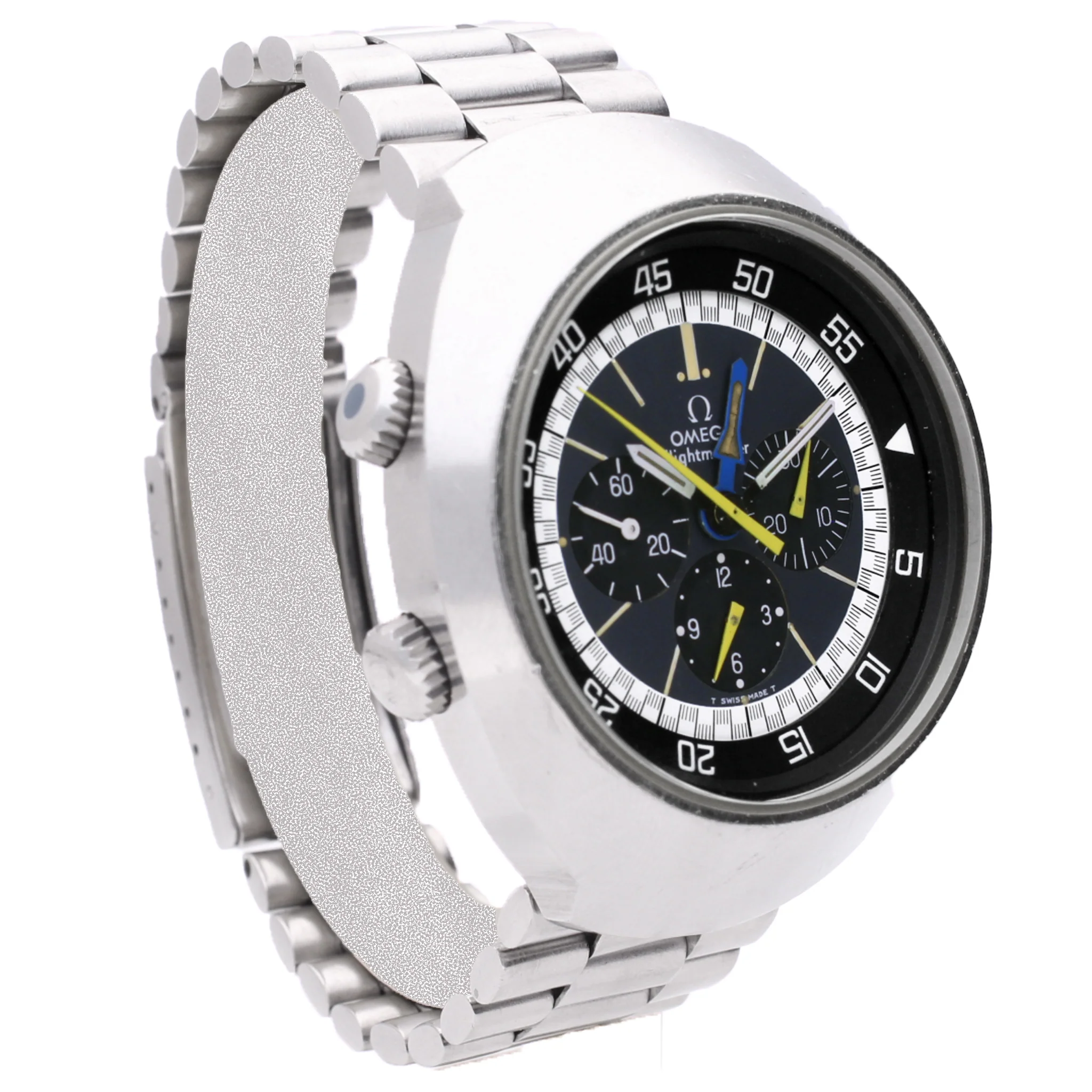 Stainless steel OMEGA 2nd Generation 'Flightmaster' chronograph wristwatch. Made 1976 - Image 3