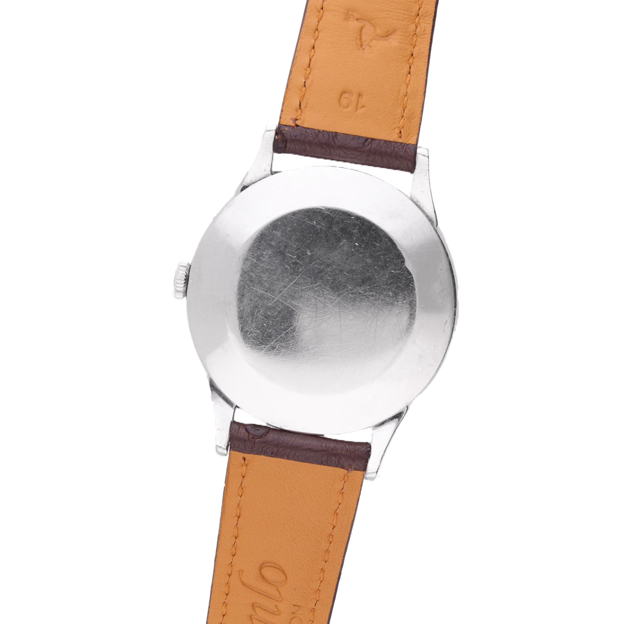 Stainless steel OMEGA Cosmic Triple Date Calendar wristwatch. Made 1950 - Image 4